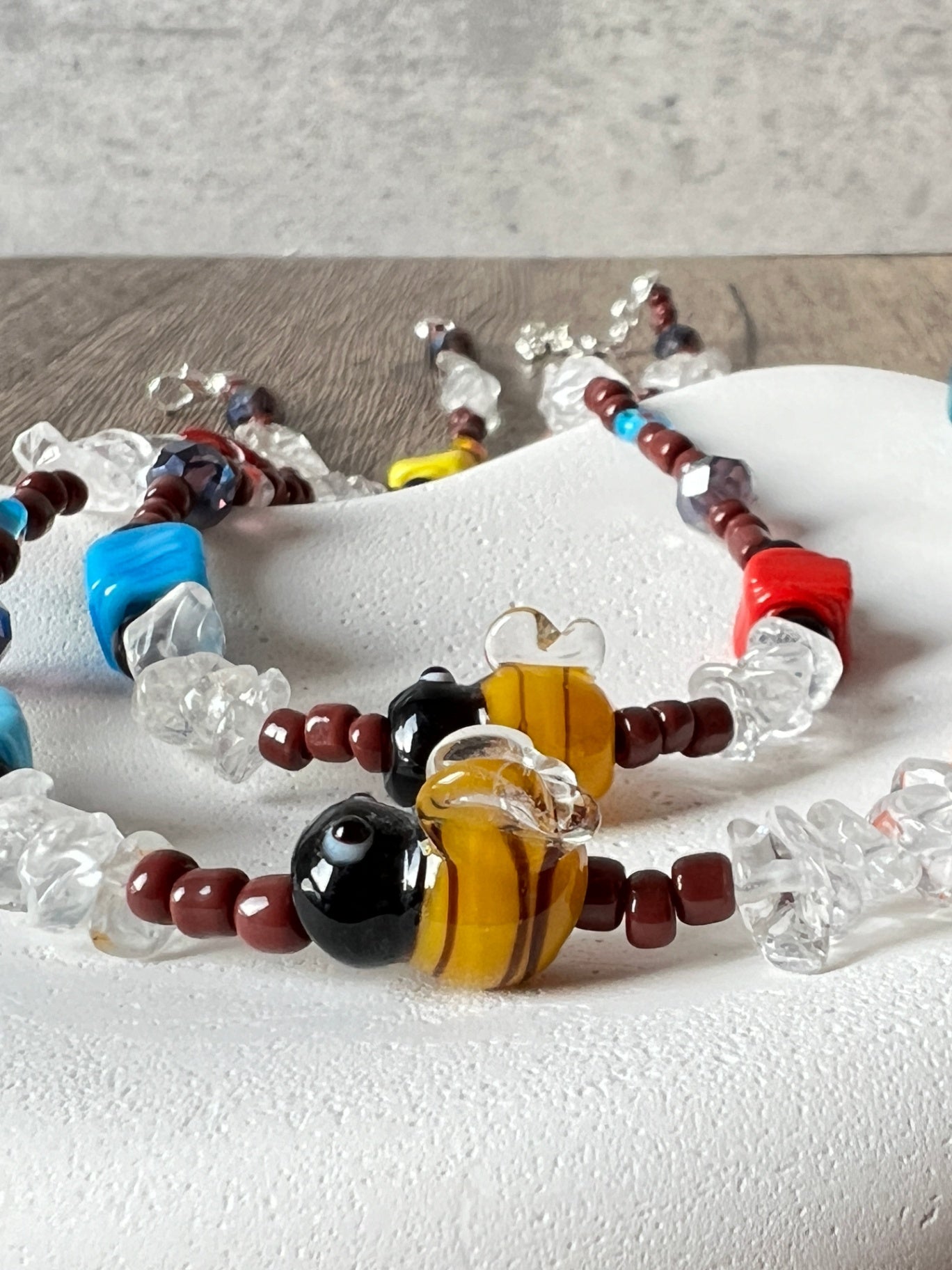Bee Charm Murano Glass Necklace