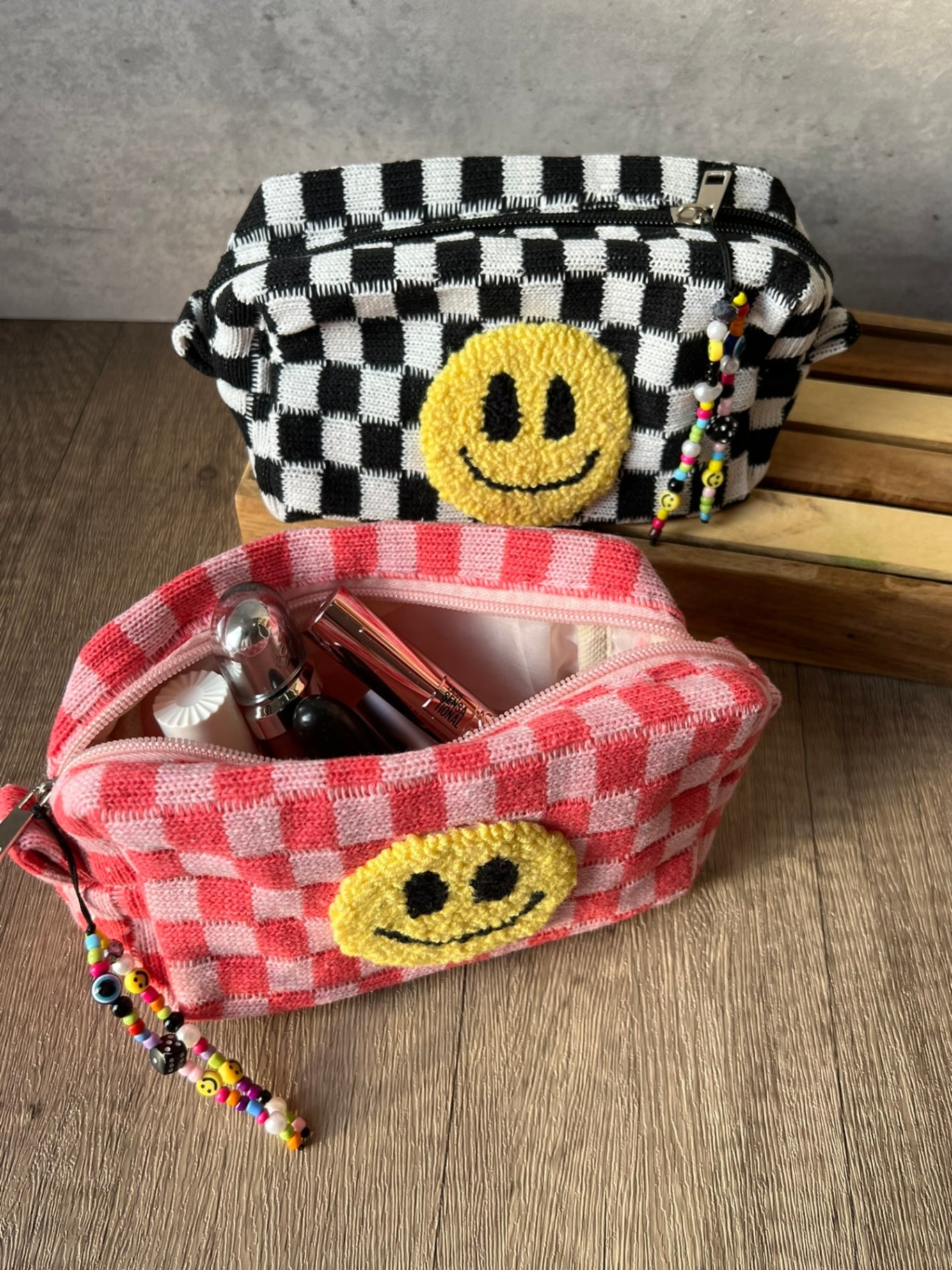 Pink Checkered Bag