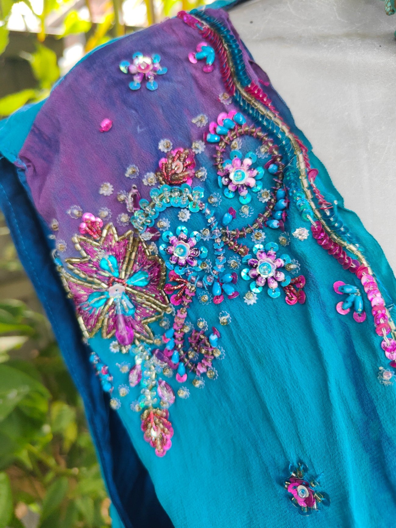 Mykonos jewel sari waistcoat / gilet /oversized