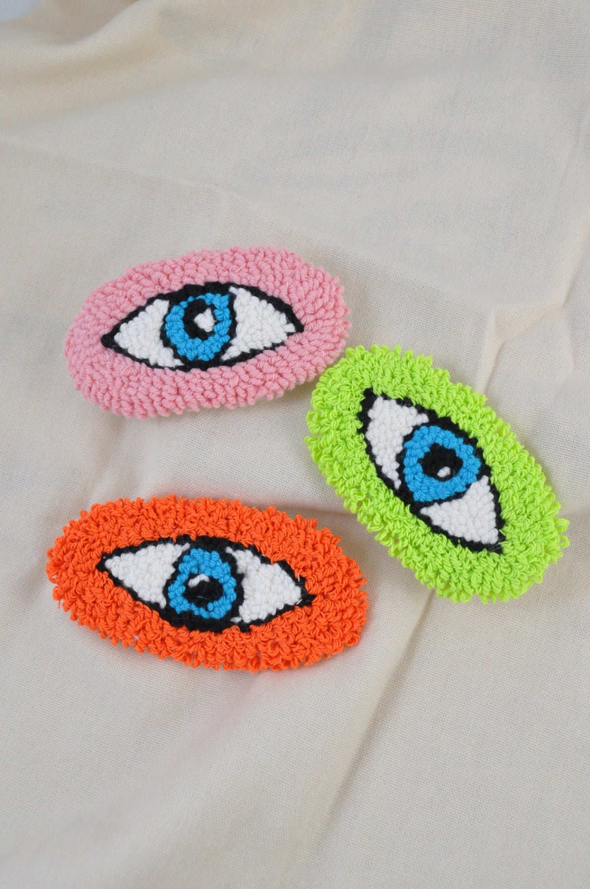 Orange Tufted Hair Clip