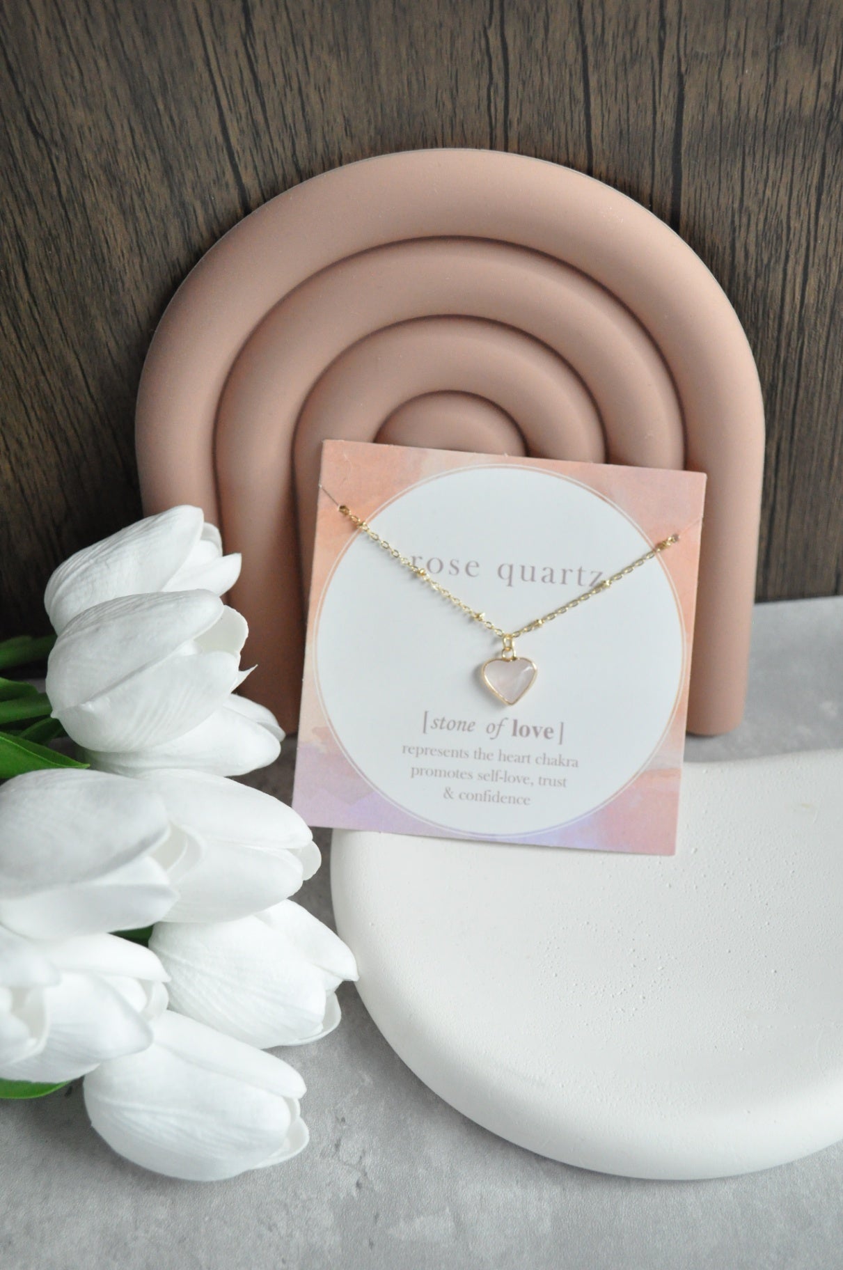 Heart-Shaped Natural Stone Necklace