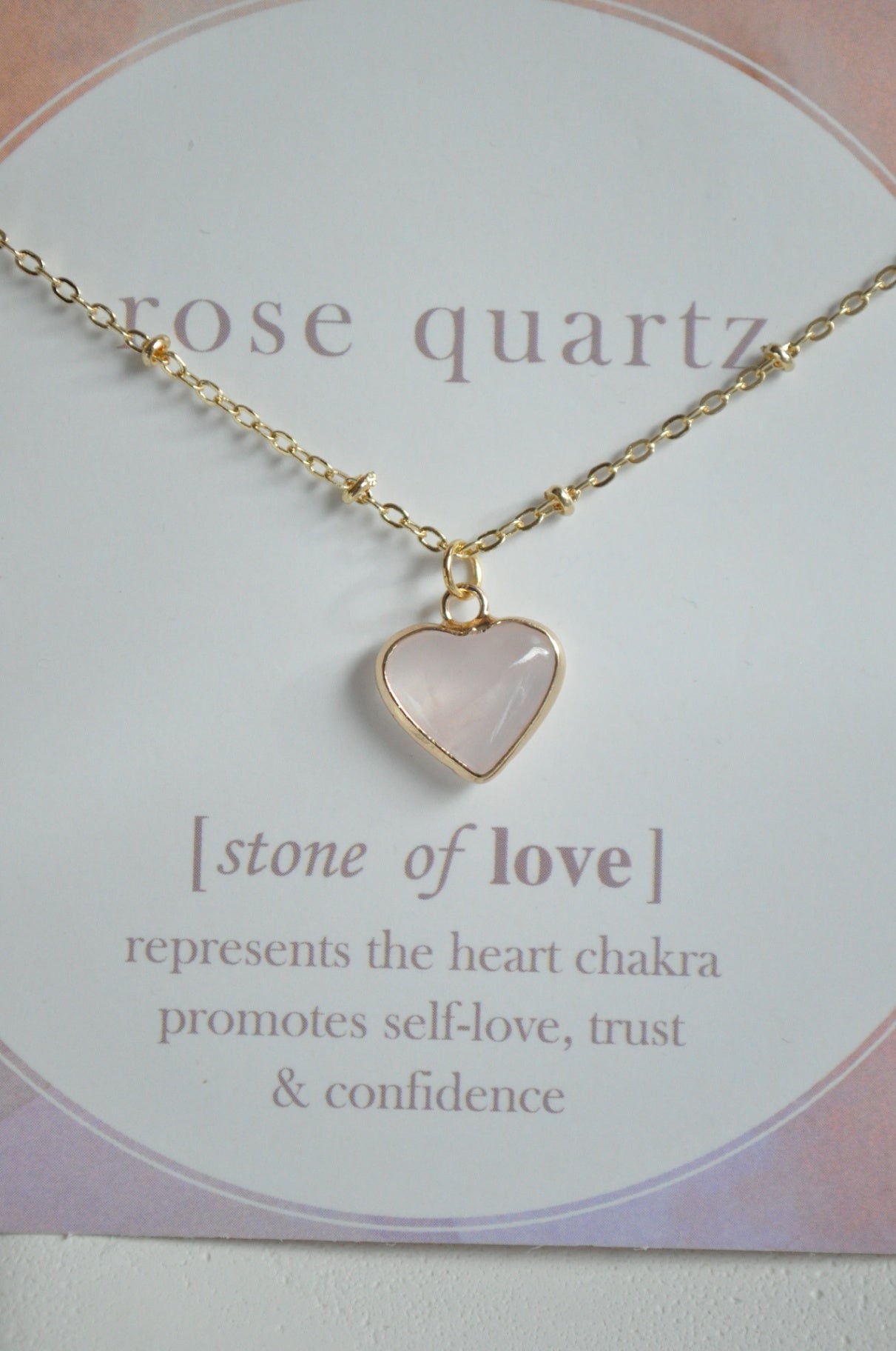 Heart-Shaped Natural Stone Necklace