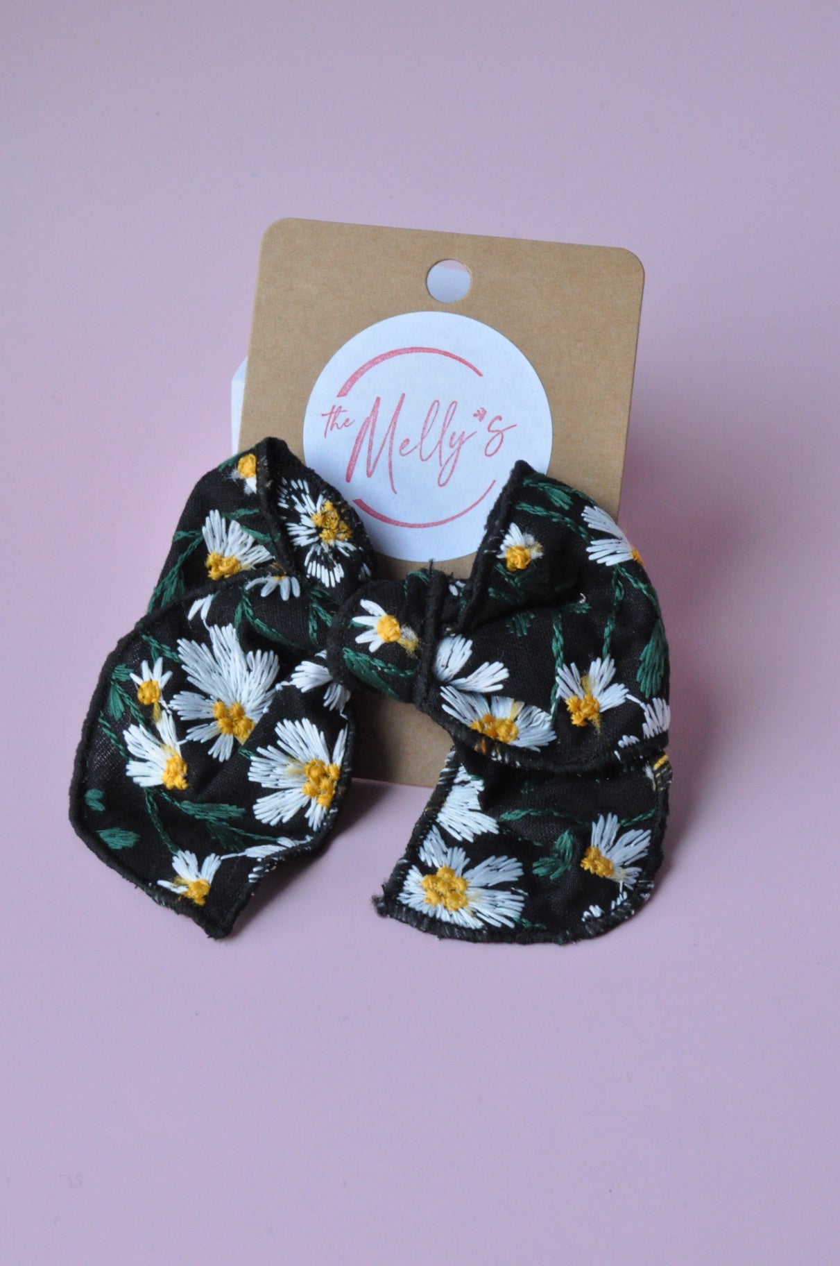 Floral Embroidered Hair Clip