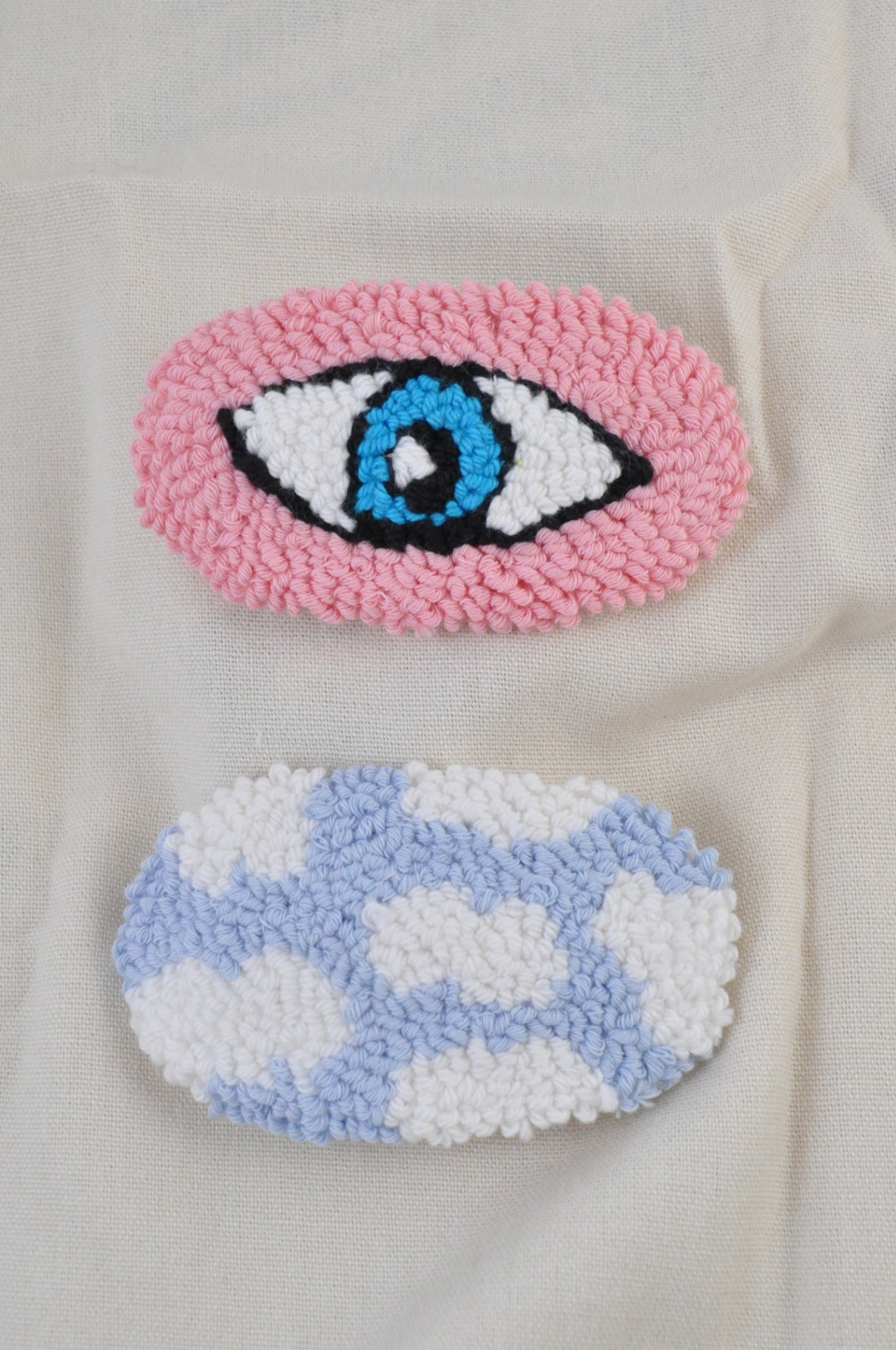 Pink Tufted Hair Clip