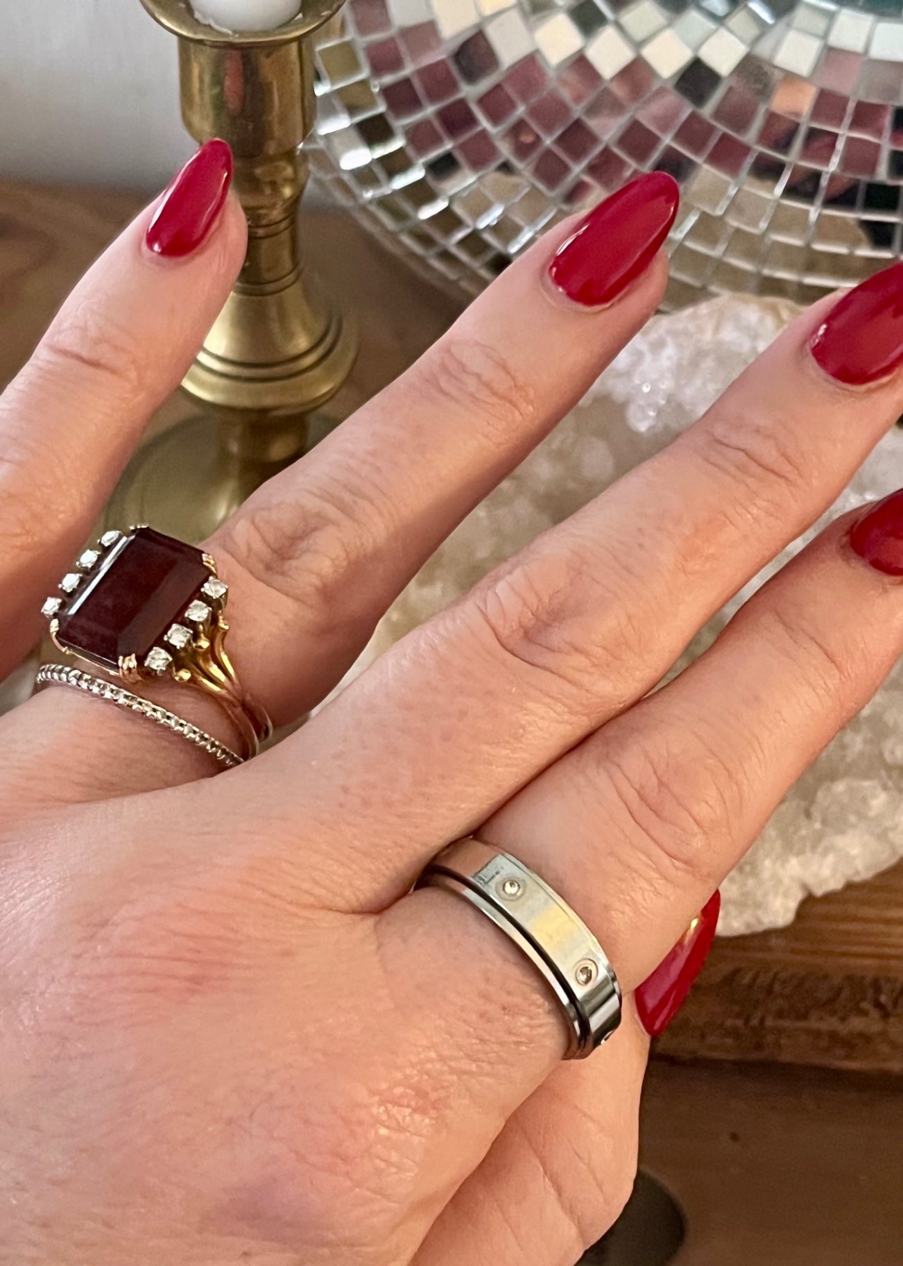 ✨ Silver Serenity Spinner Ring Size 6 ✨