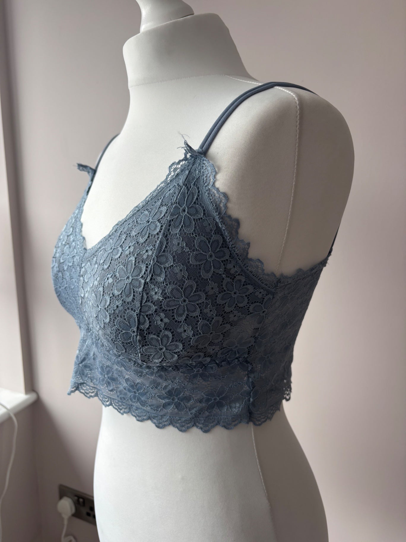 Blue bralette top