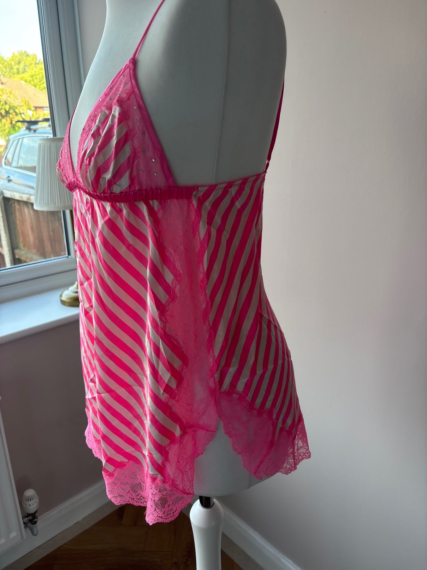 Pink striped cami top