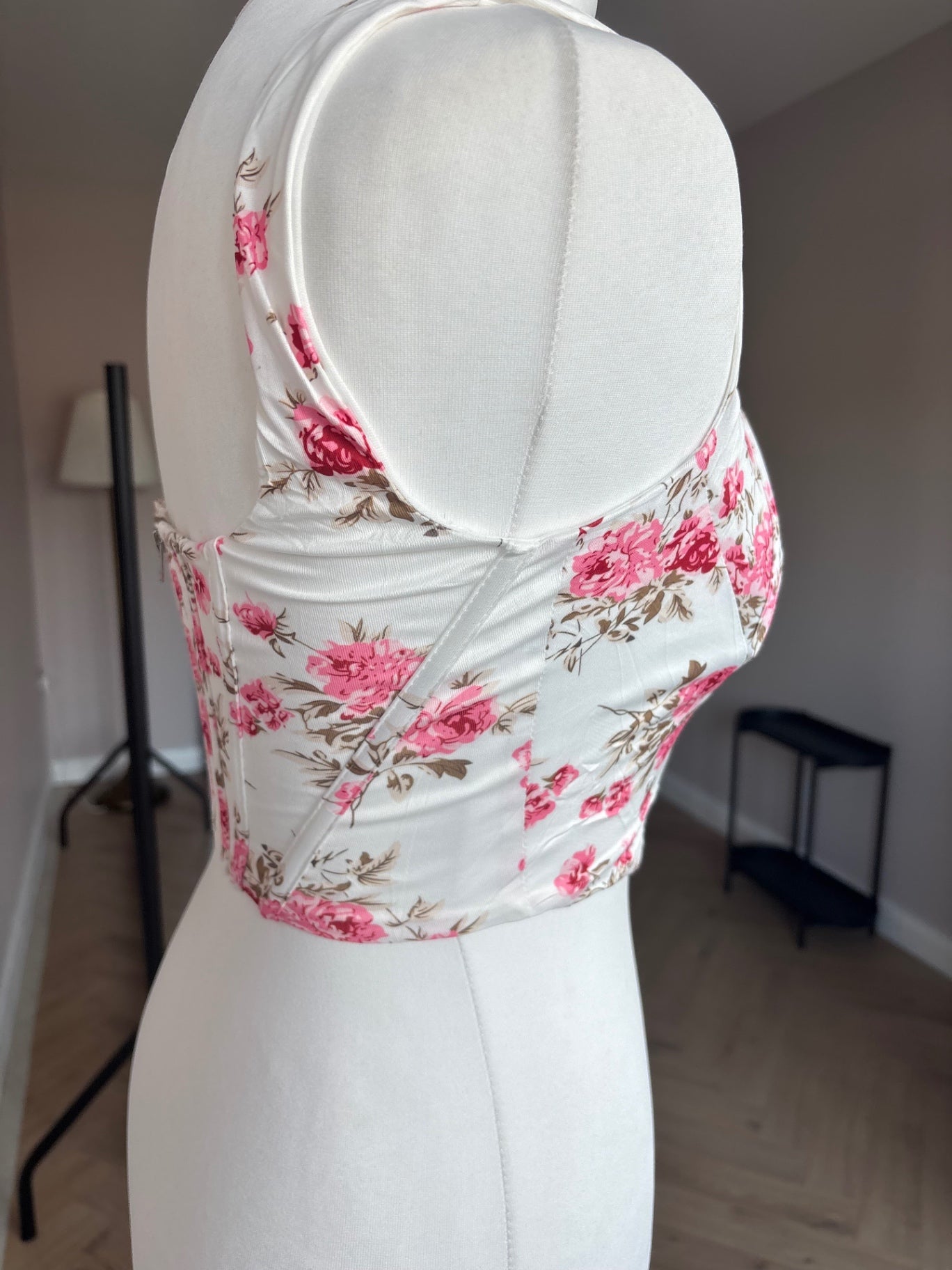 White floral corset top