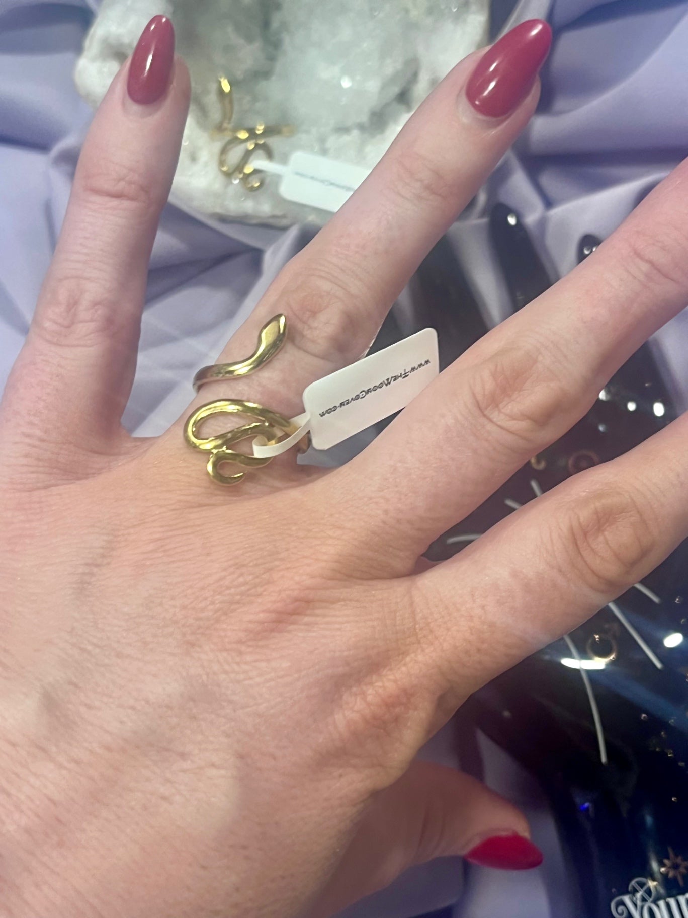 Gold Snake Ring – Stainless Steel (Free Size)