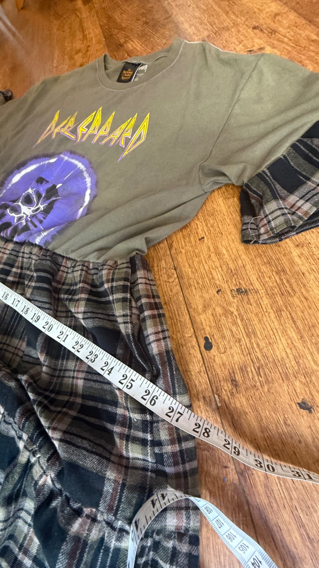 Def Leppard reworked tartan dress with pockets