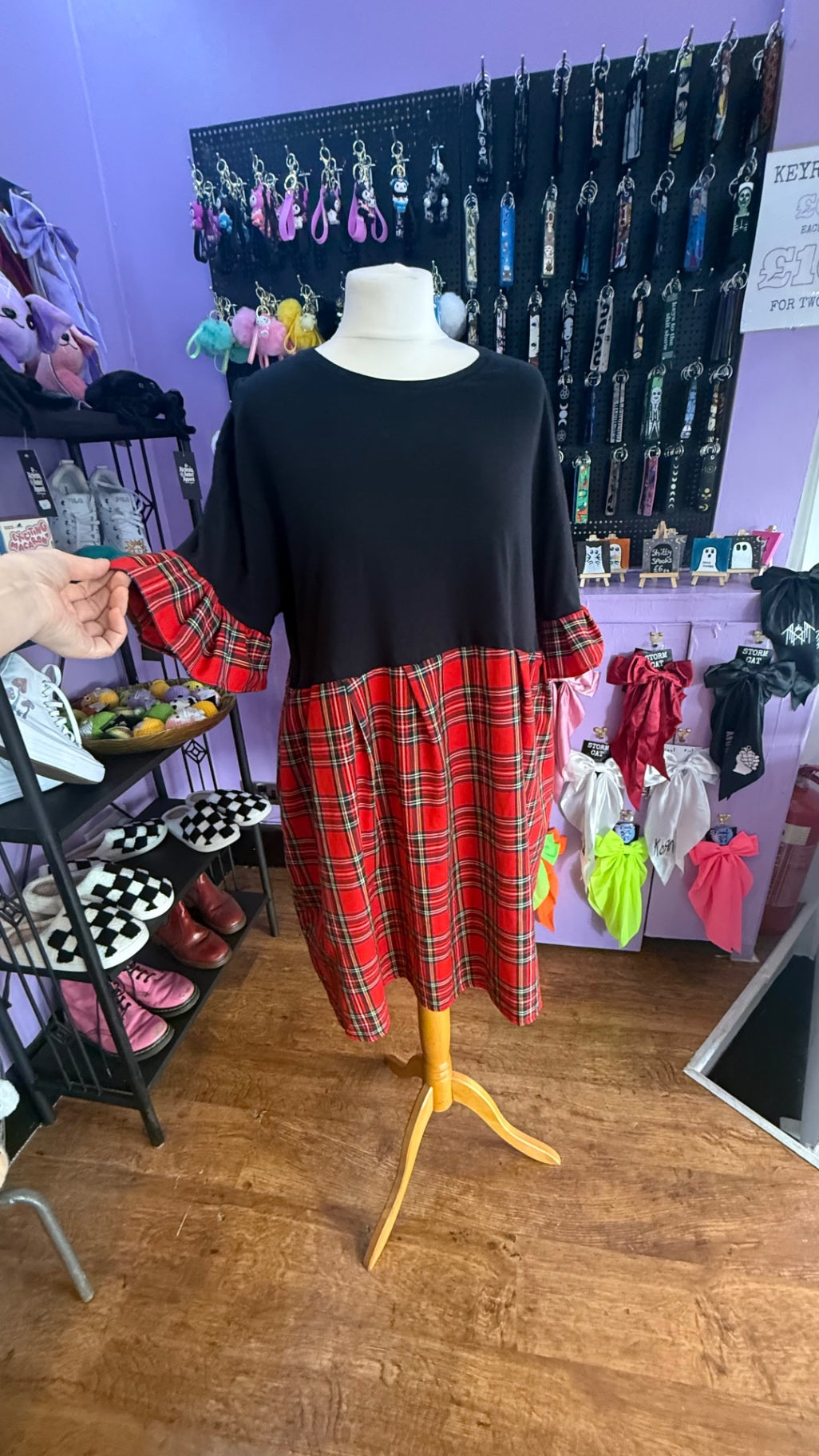 Reworked tartan dress