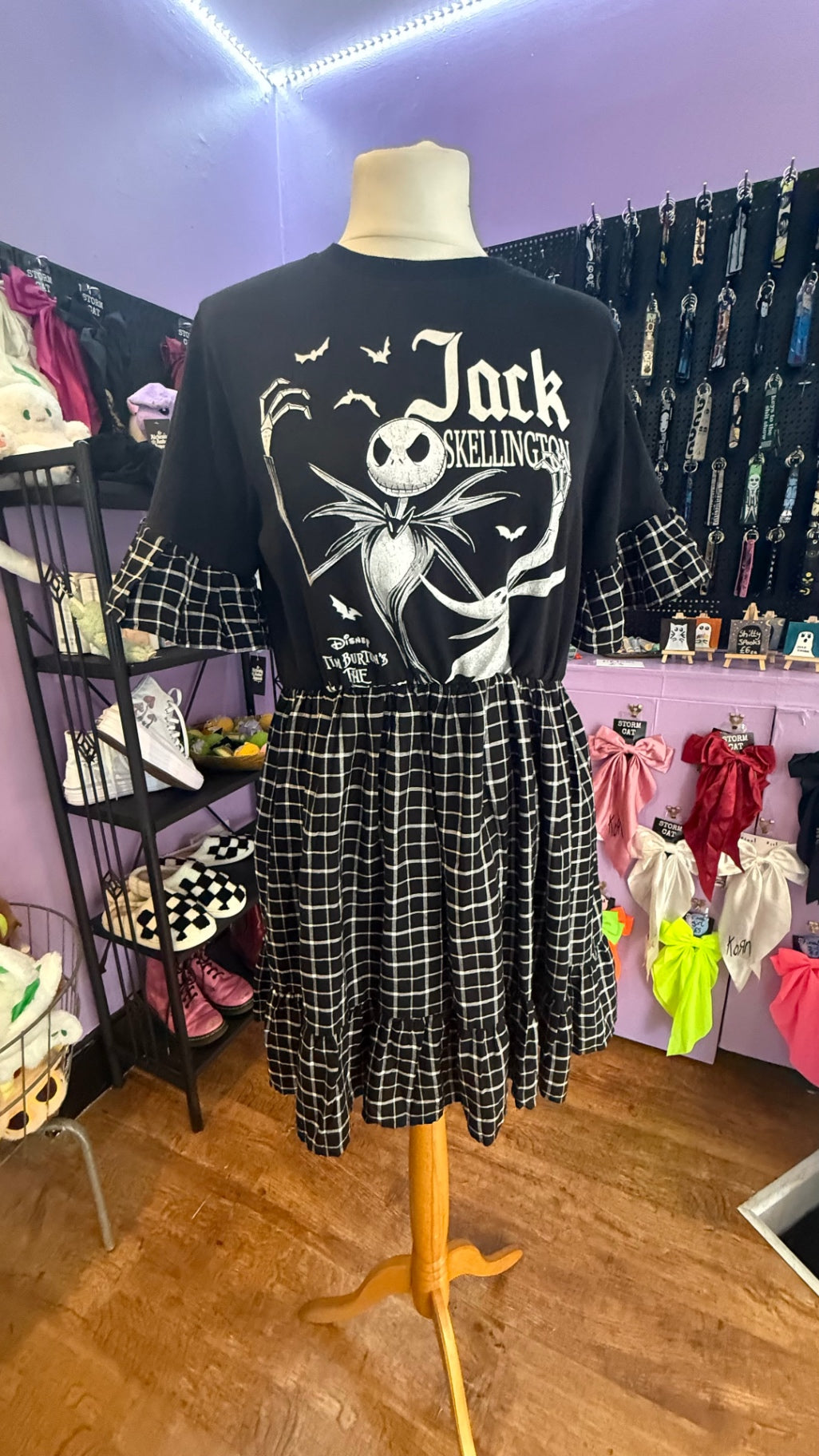 Nightmare before Christmas reworked baby doll dress with pockets