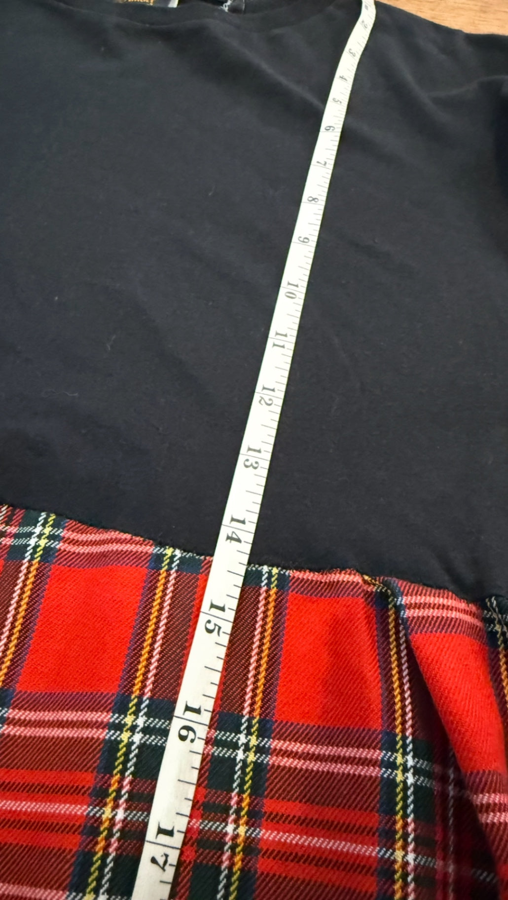 Reworked tartan dress