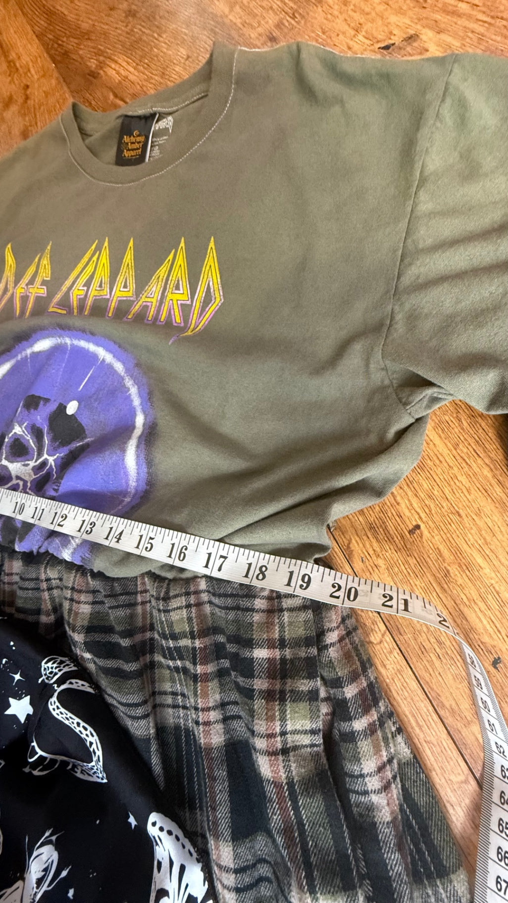 Def Leppard reworked tartan dress with pockets