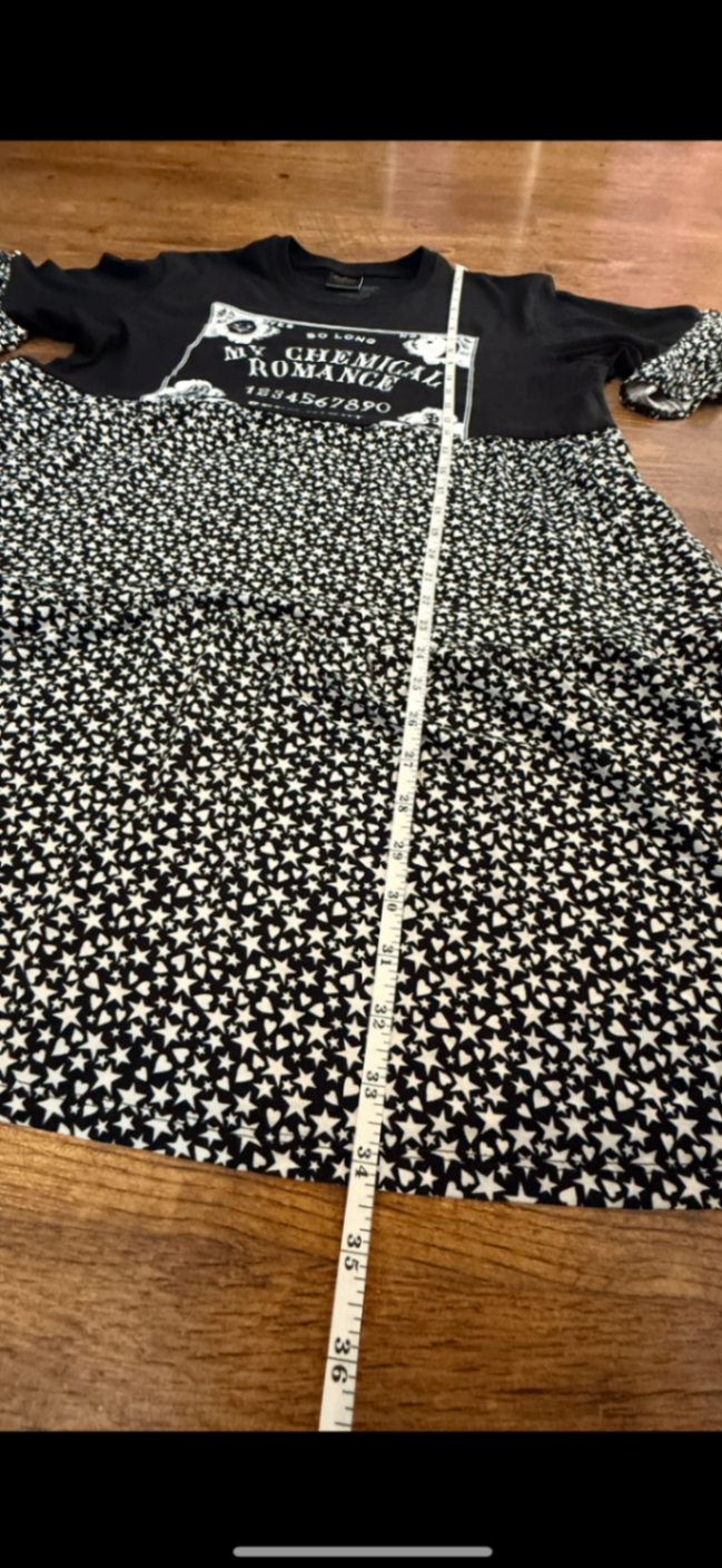 My Chemical Romance rework Dress stars and hearts pattern