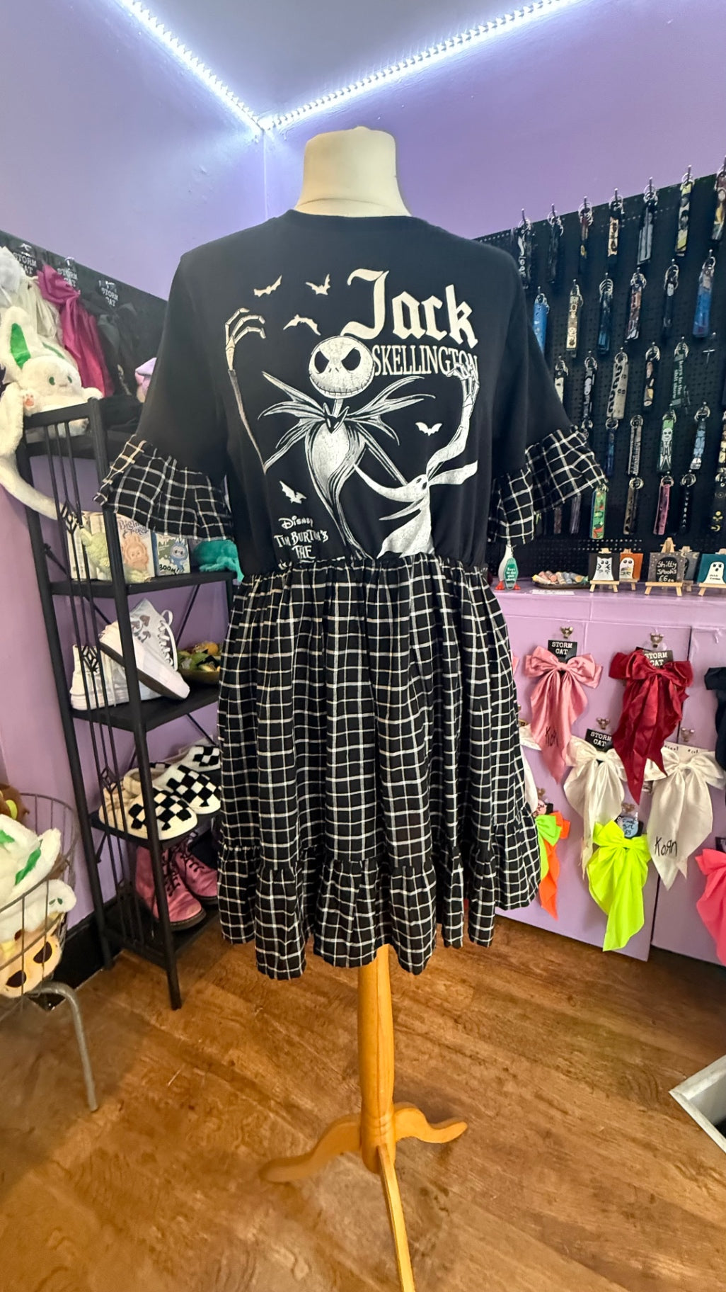 Nightmare before Christmas reworked baby doll dress with pockets