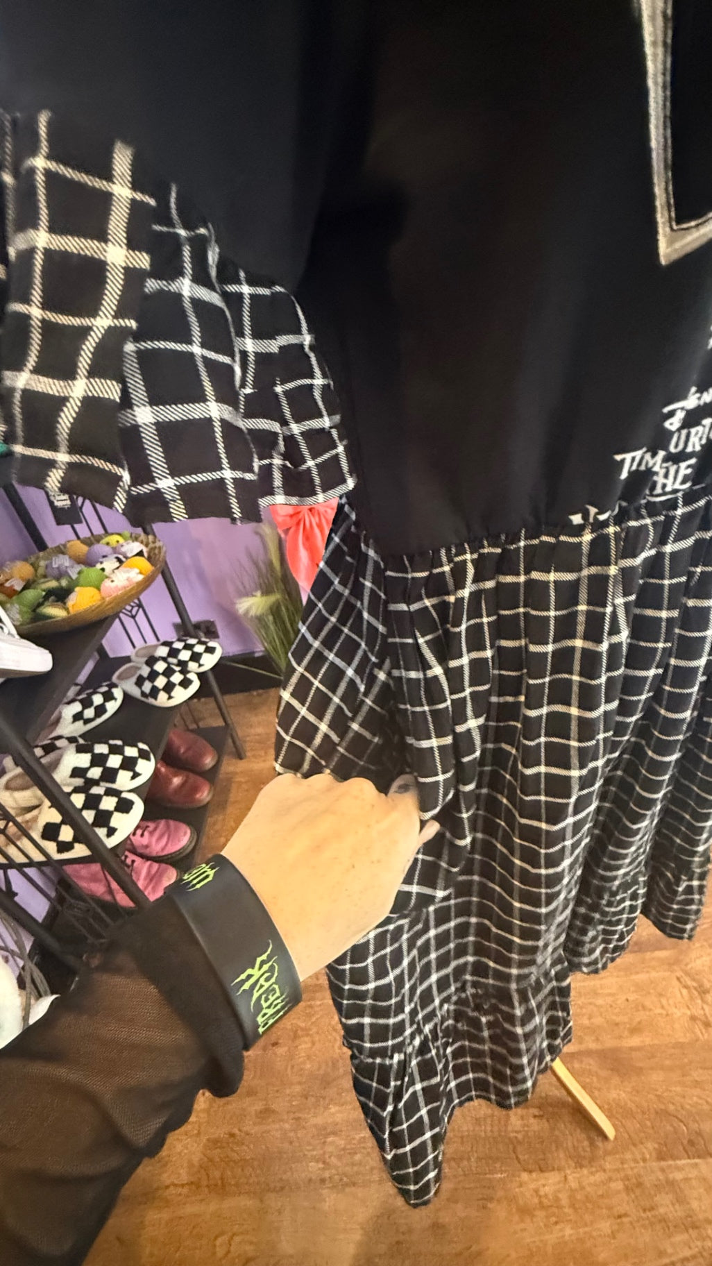 Nightmare before Christmas reworked baby doll dress with pockets