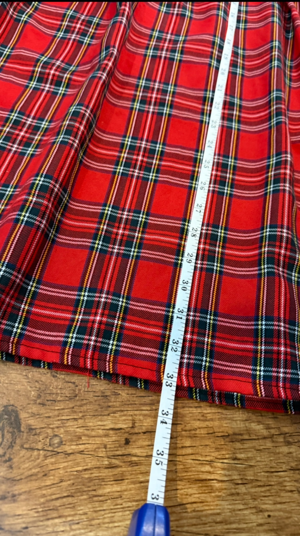 Reworked tartan dress