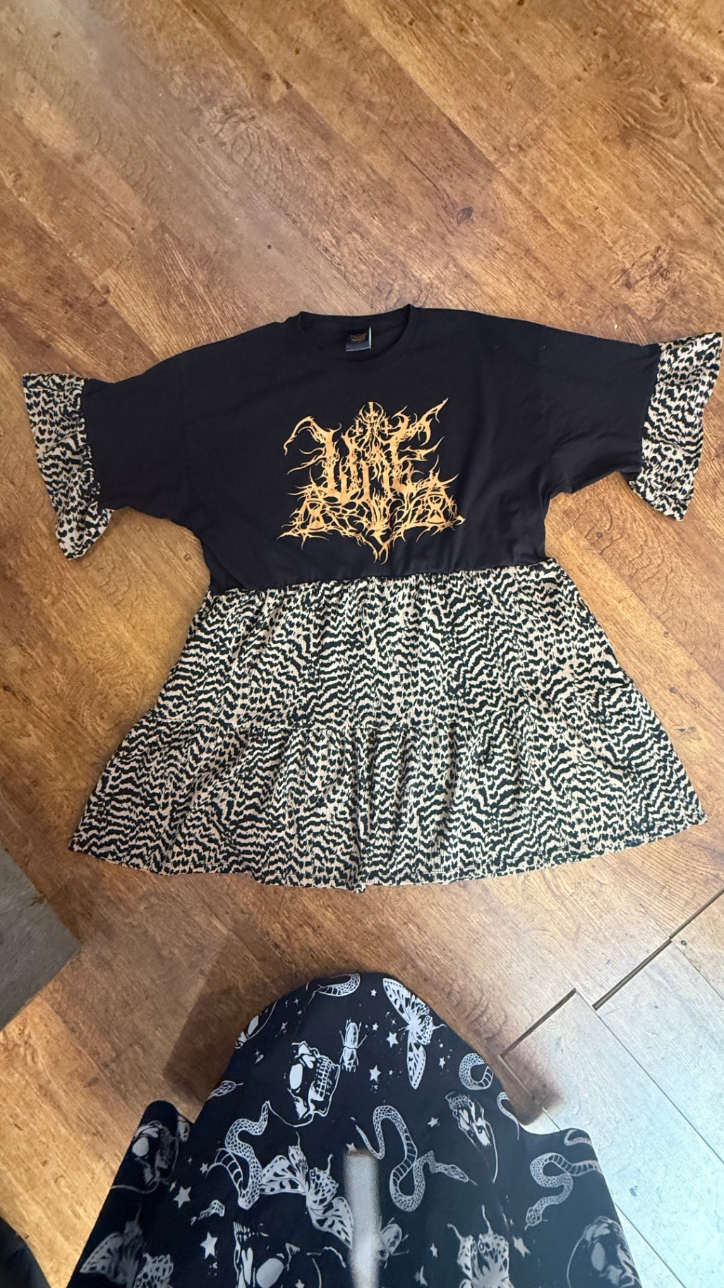 WOE death metal reworked babydoll dress with pockets
