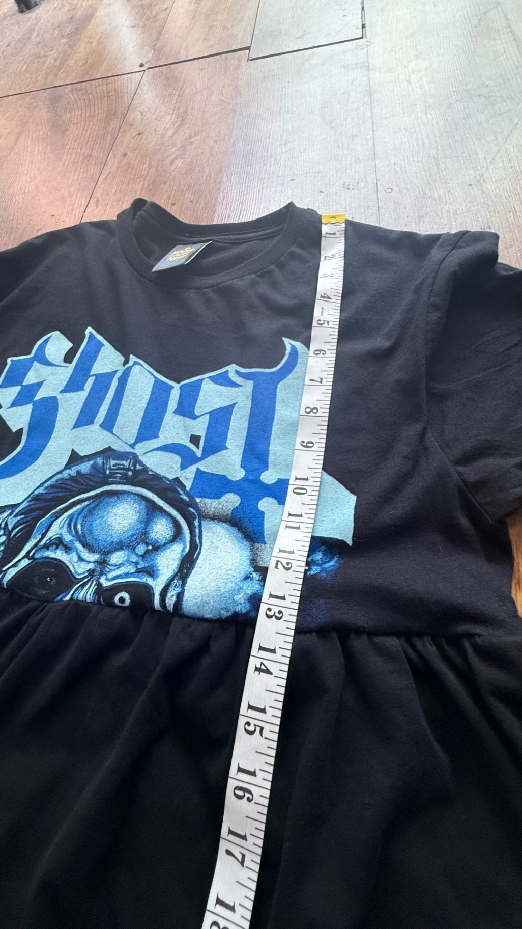 Ghost band reworked midi dress with pockets