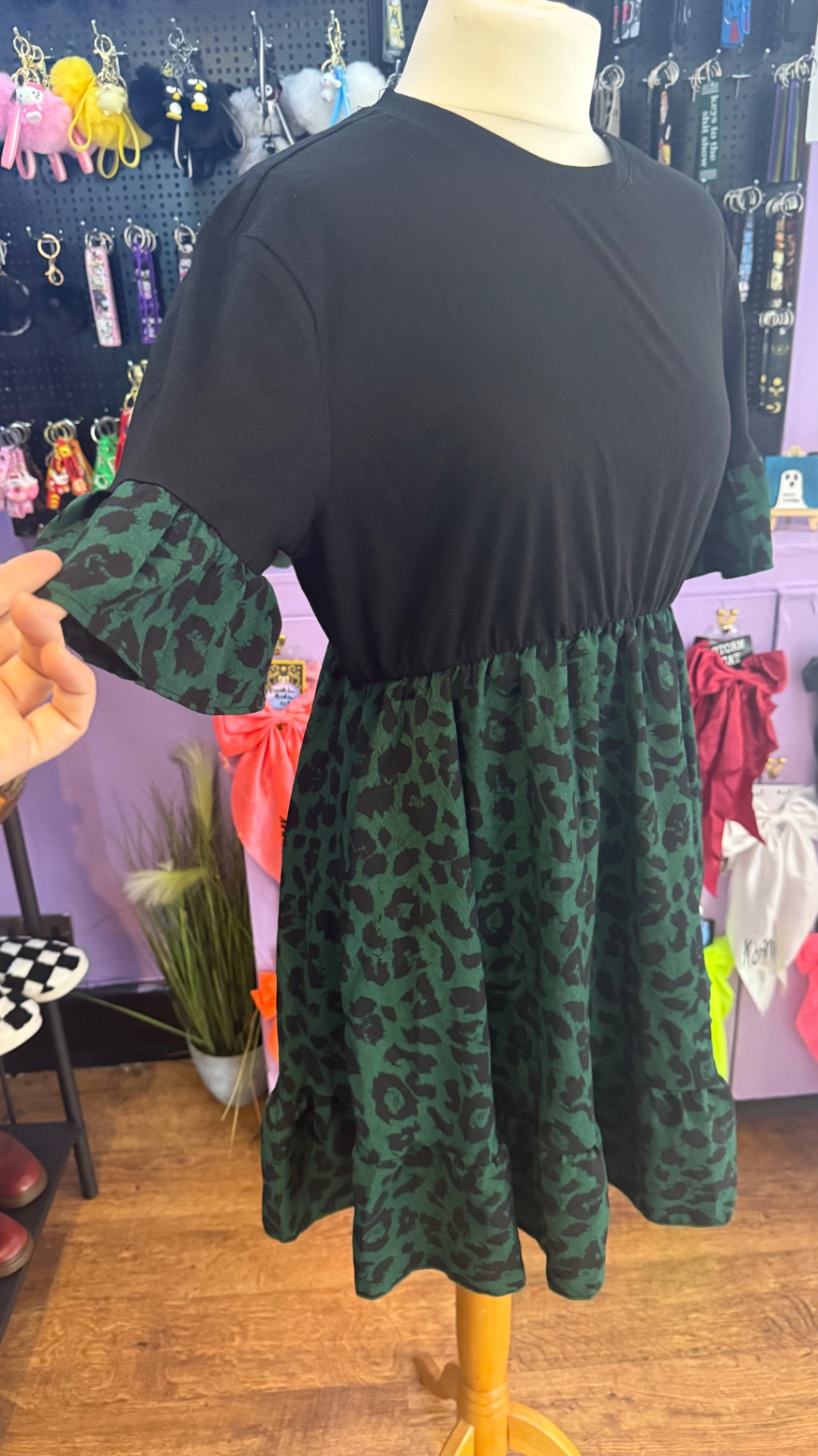 Reworked leopard print dress