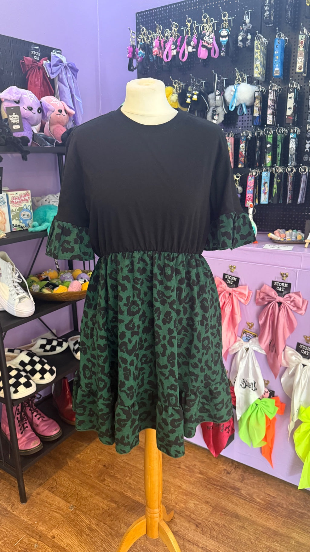 Reworked leopard print dress