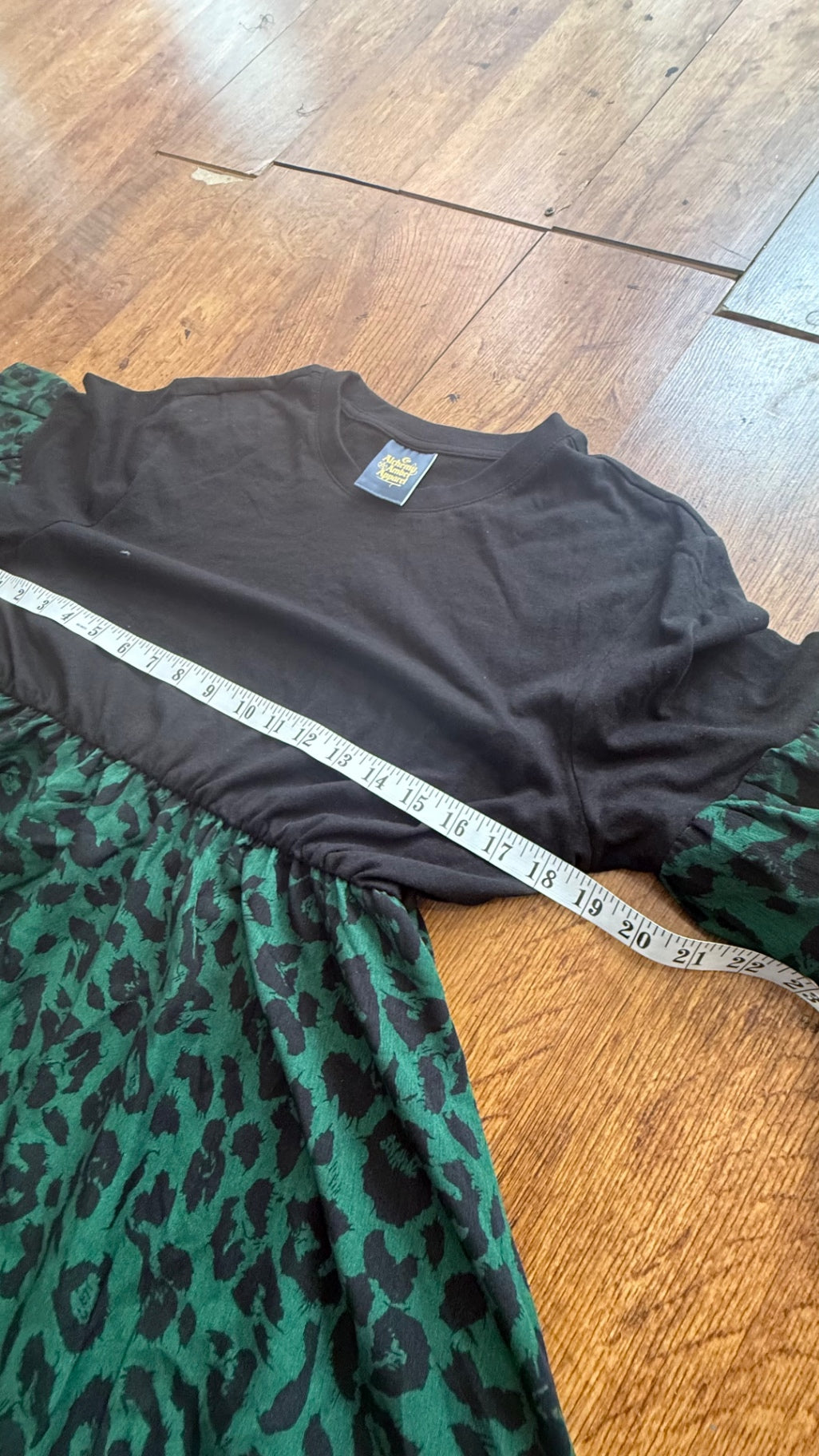 Reworked leopard print dress