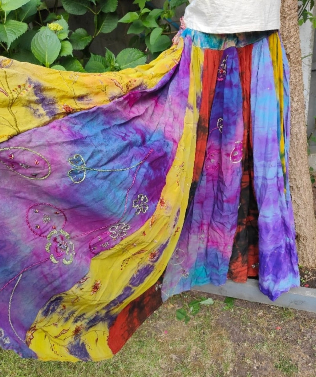 Paros sari panel maxi skirt waist upto 44 inches