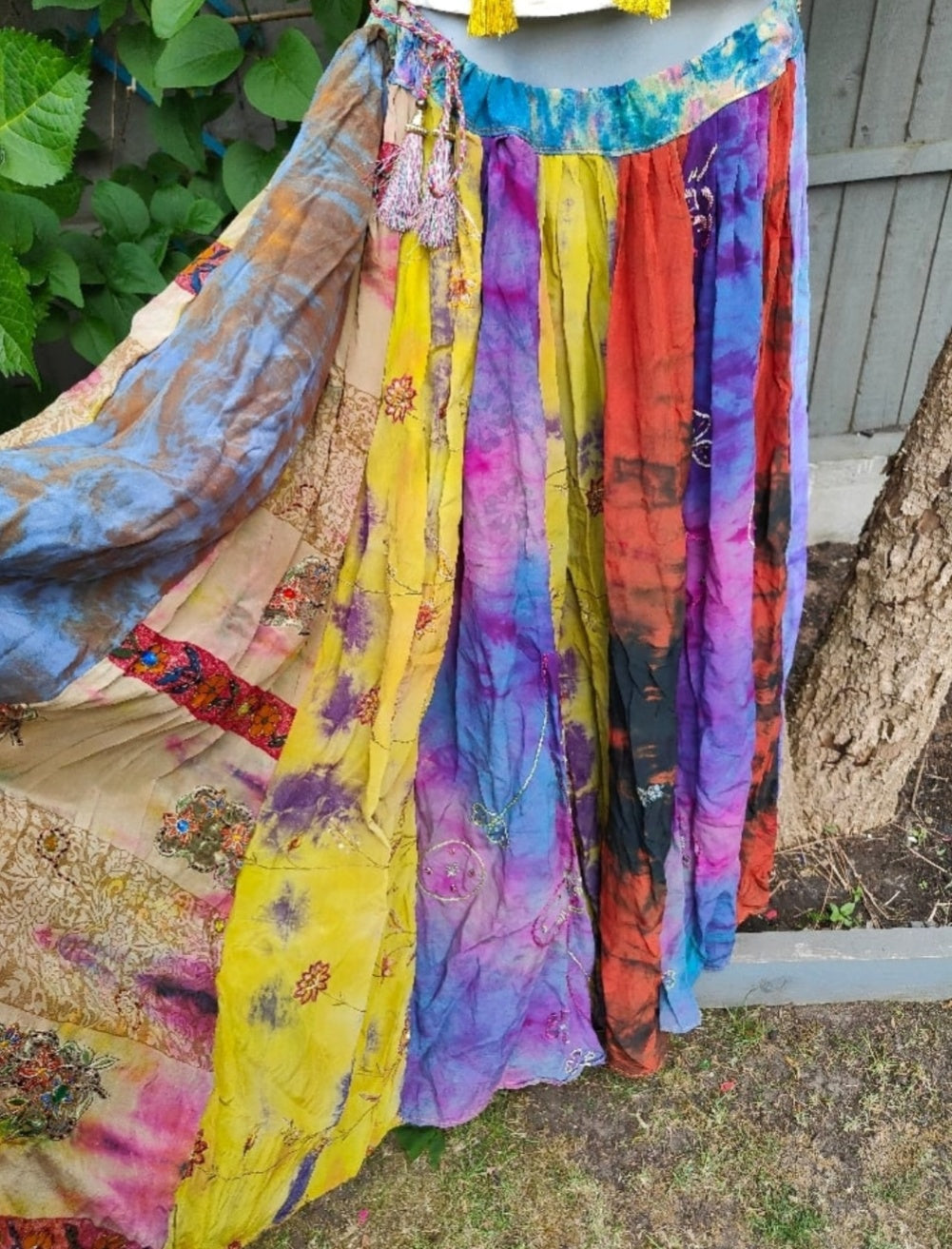 Paros sari panel maxi skirt waist upto 44 inches