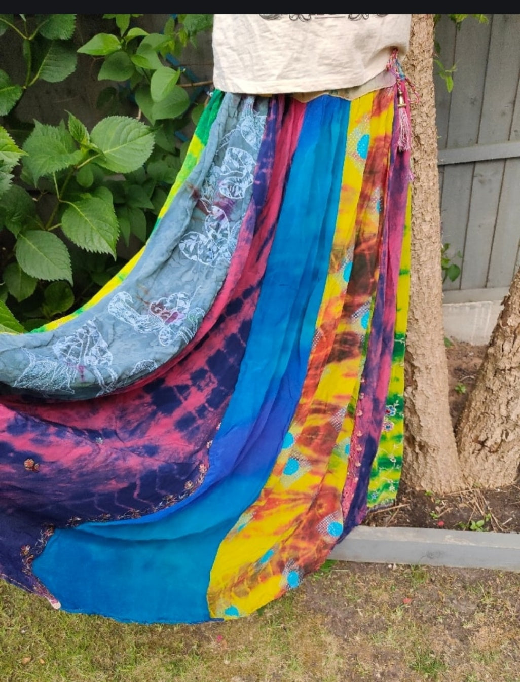 Paros panel sari maxi skirt - upto waist 42 inches