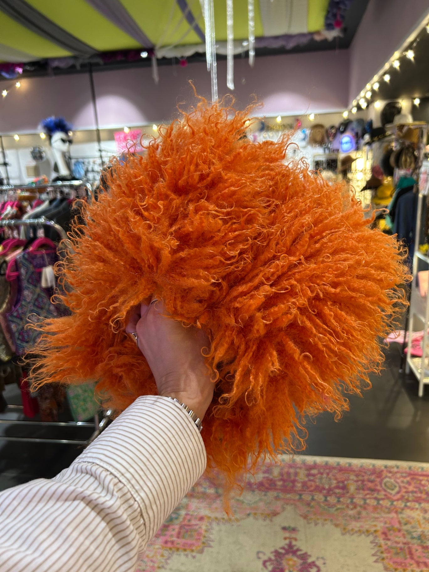 Orange Fluffy Slippers