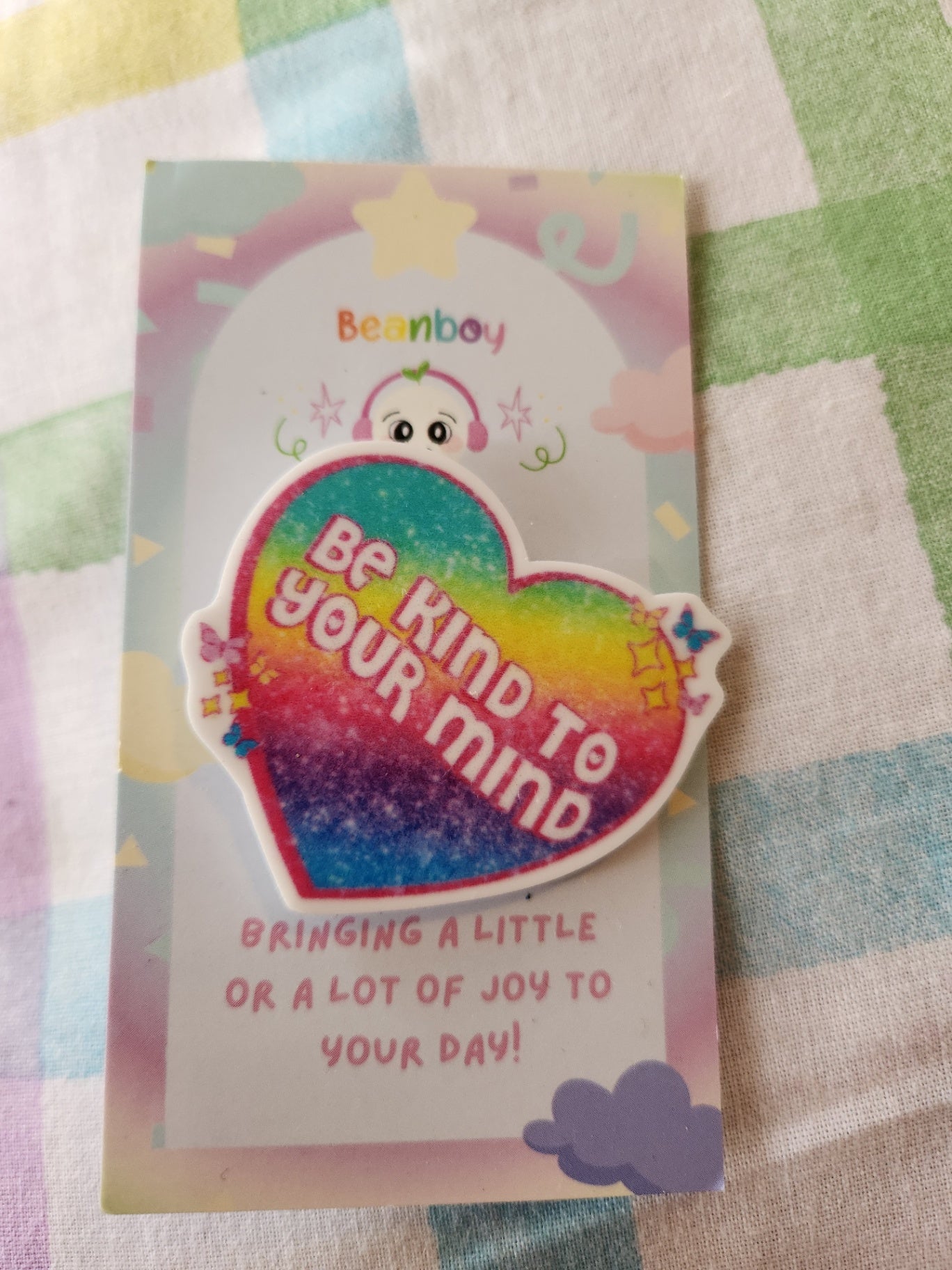 Be kind to your mind pin badge