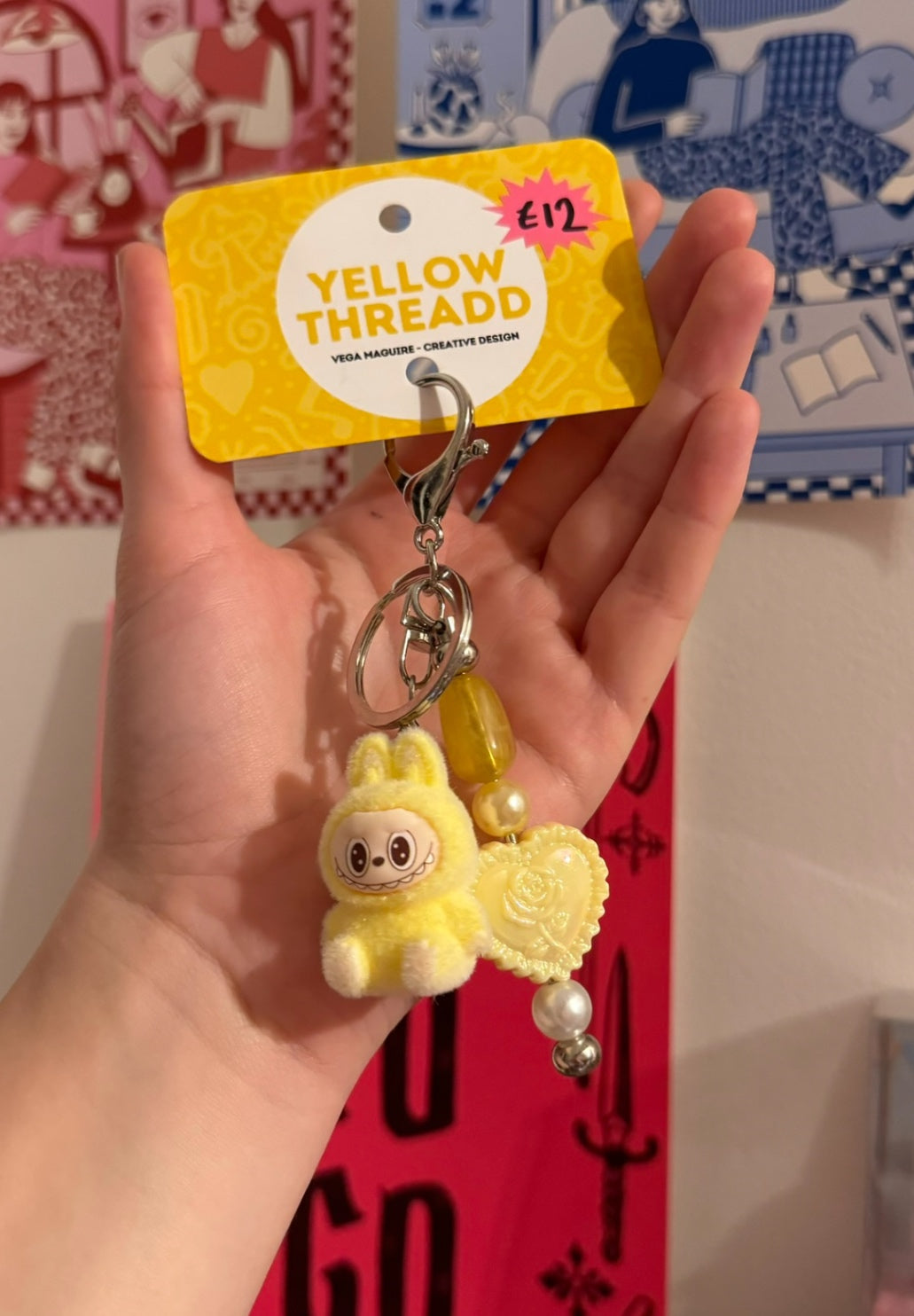 Yellow bubu Keyring