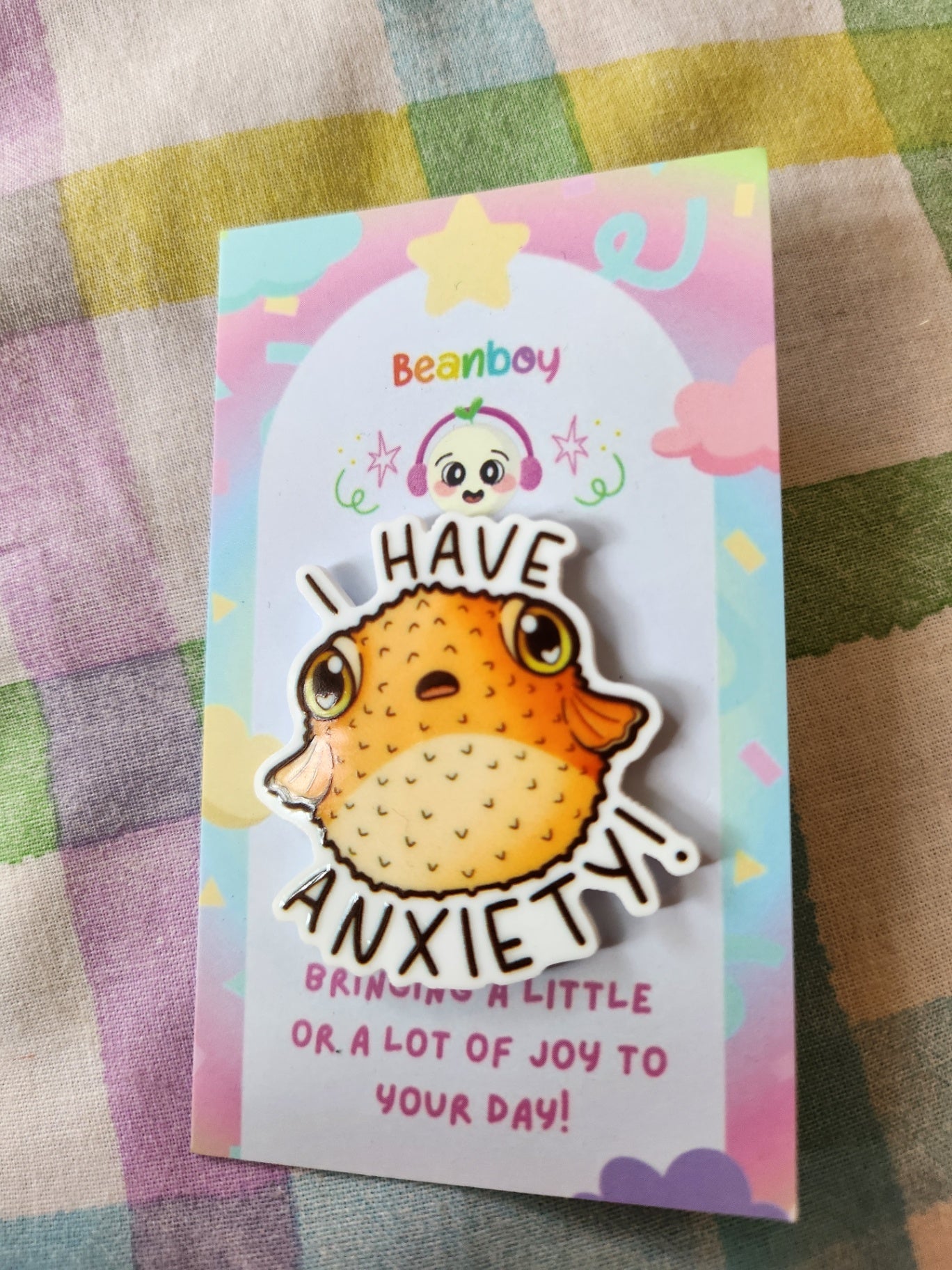 i have anxiety pin badge!