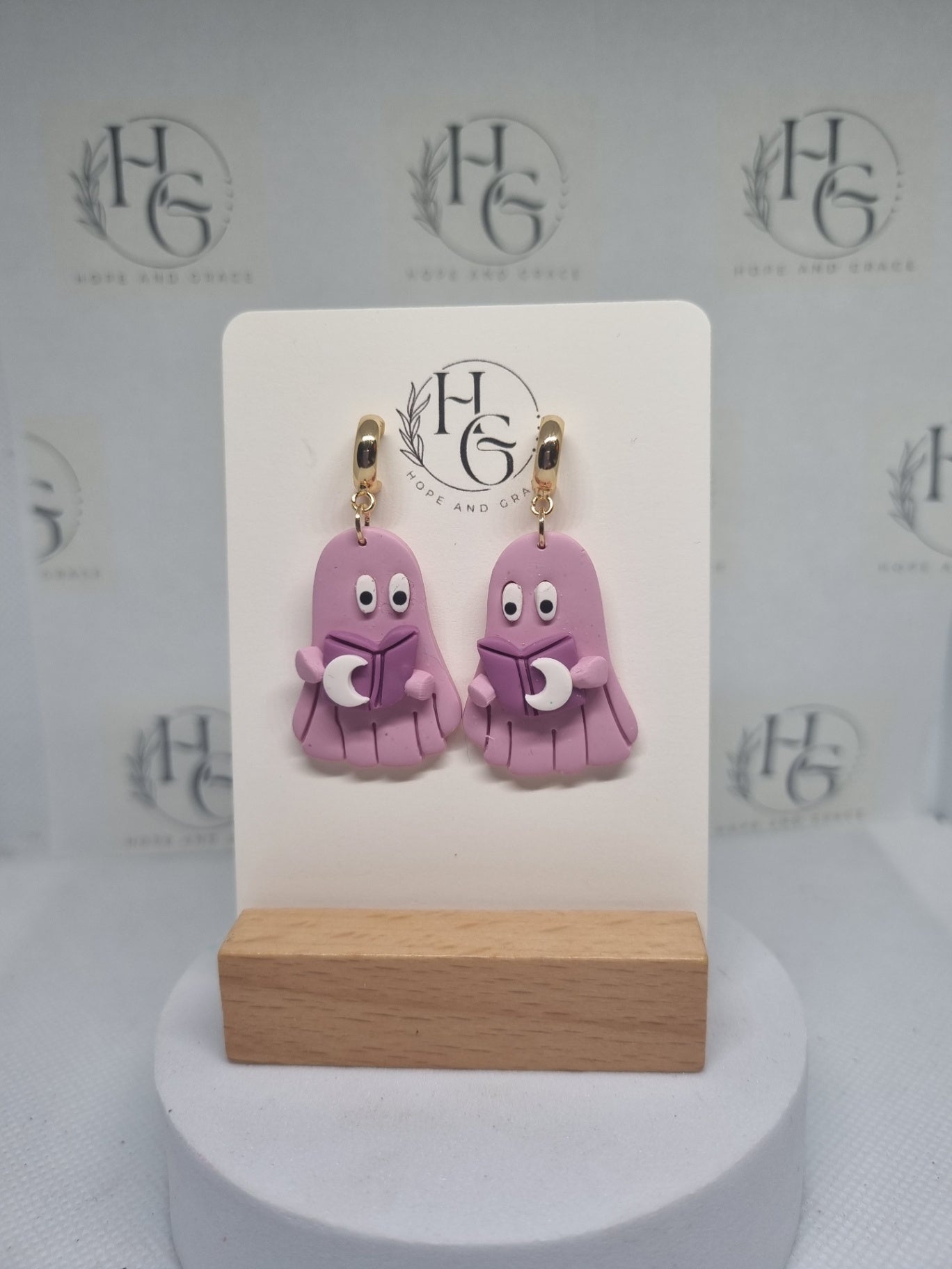 Pink bookish ghosts