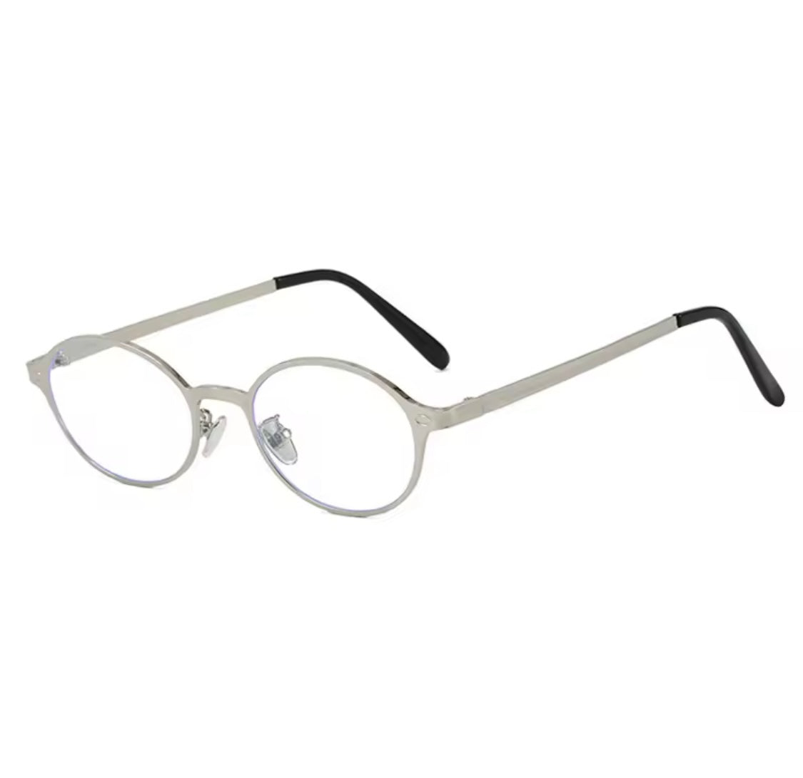 90s Glow Metal Frame Anti Blue Light Glasses – Gold