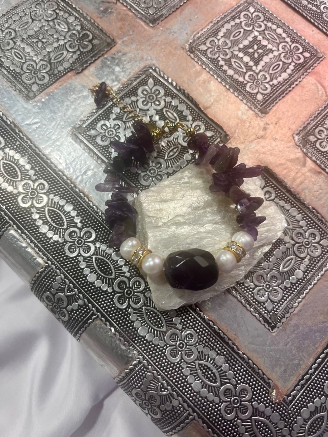 Moonlit Gemstone Collection Amethyst Bracelet