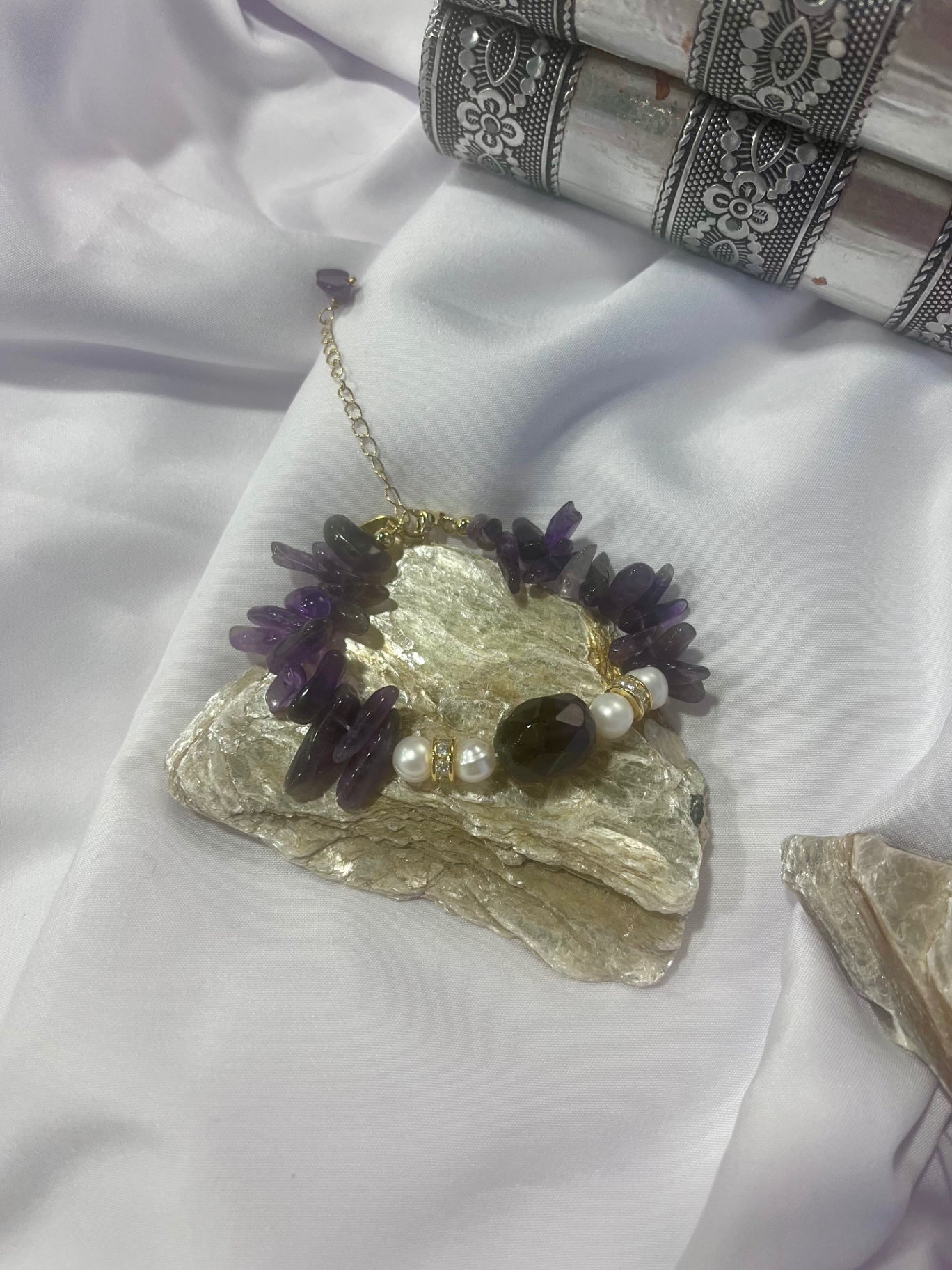 Moonlit Gemstone Collection Amethyst Bracelet