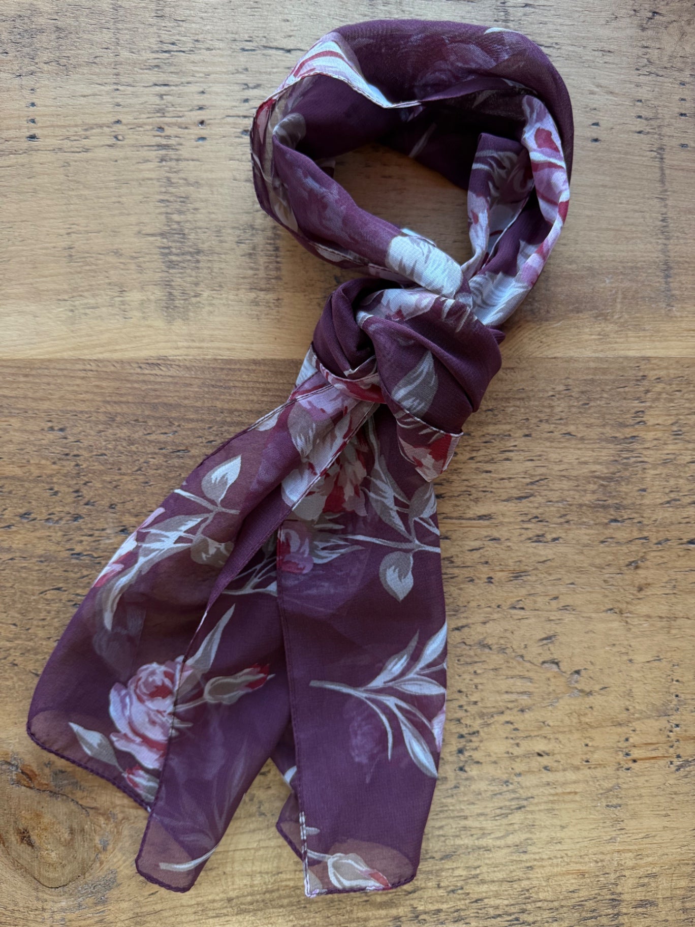 Vintage Rose Print Scarf