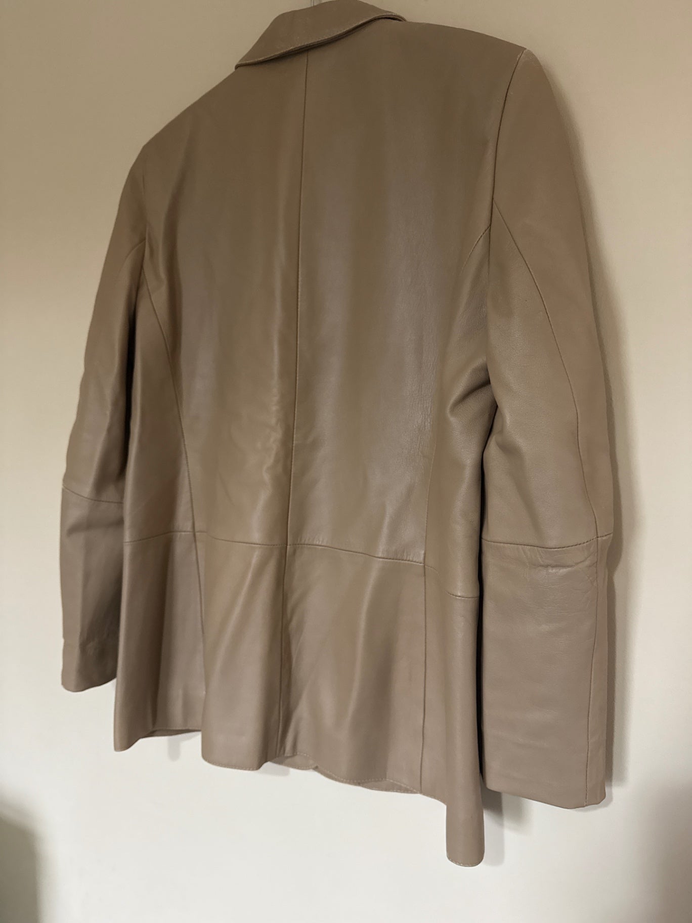 Vintage Nappa Leather Beige Jacket
