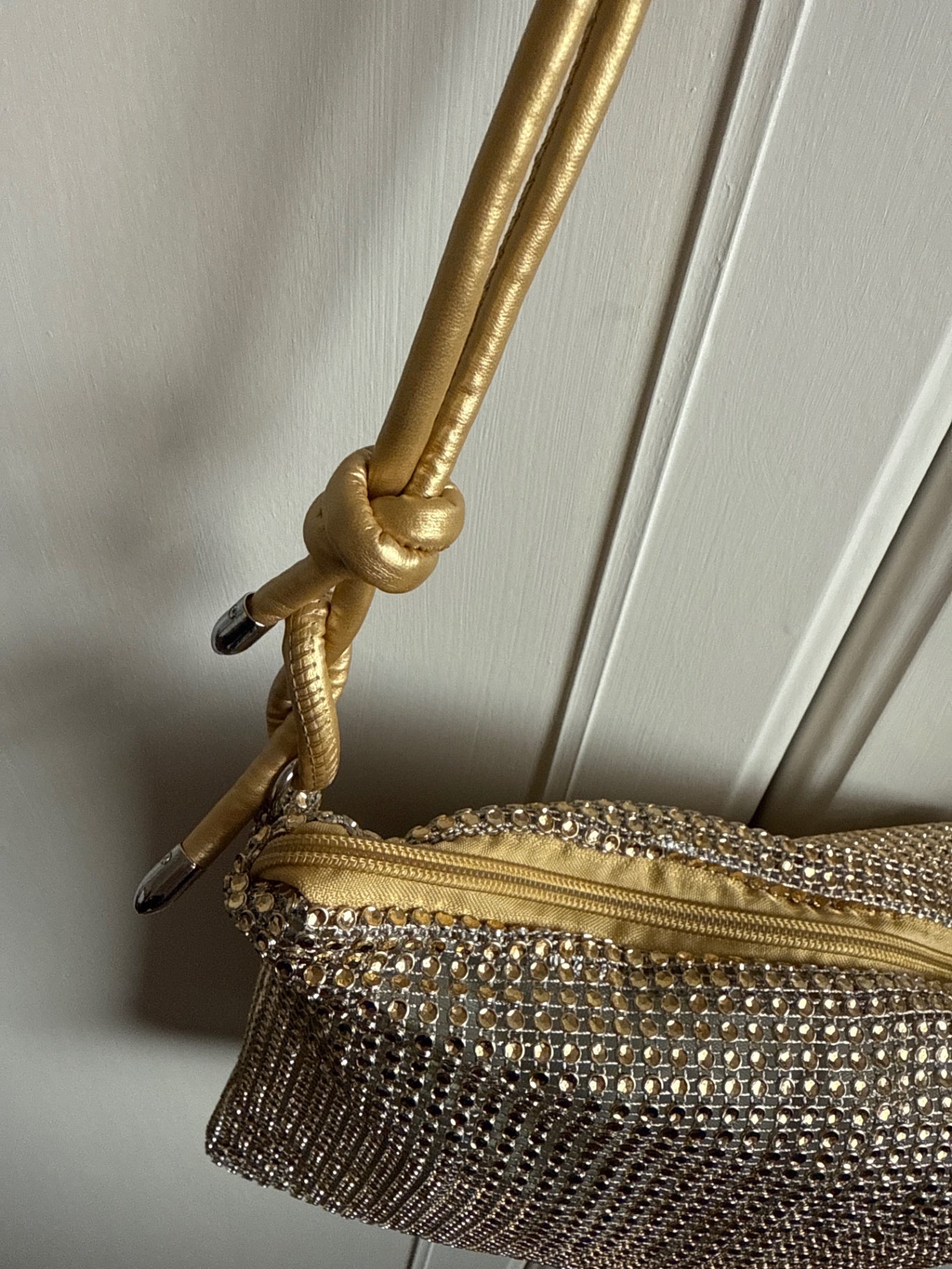 Preloved gold sequin bag