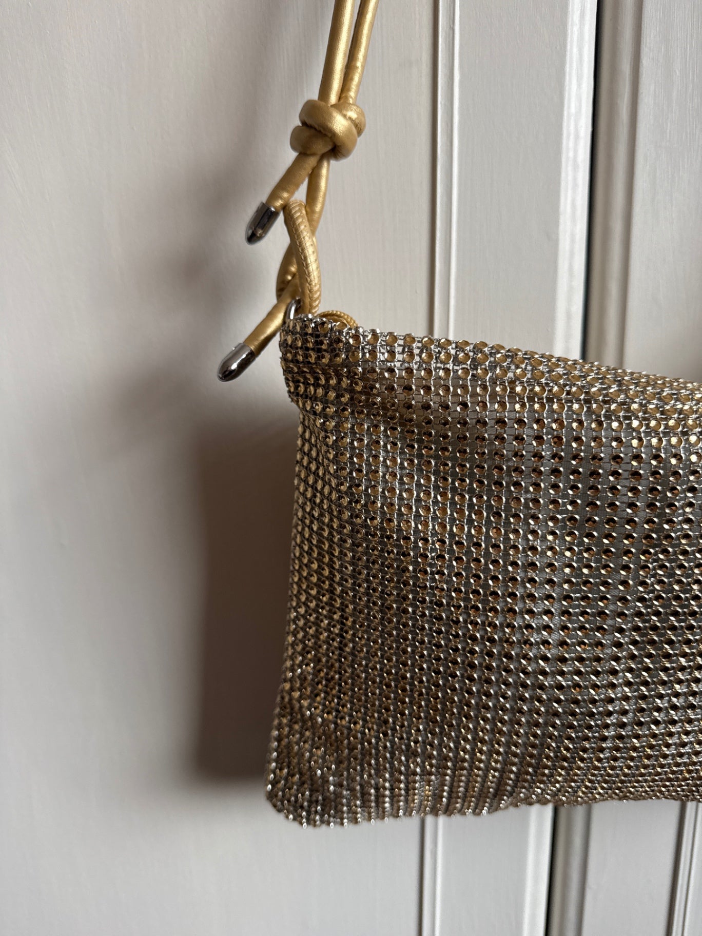 Preloved gold sequin bag