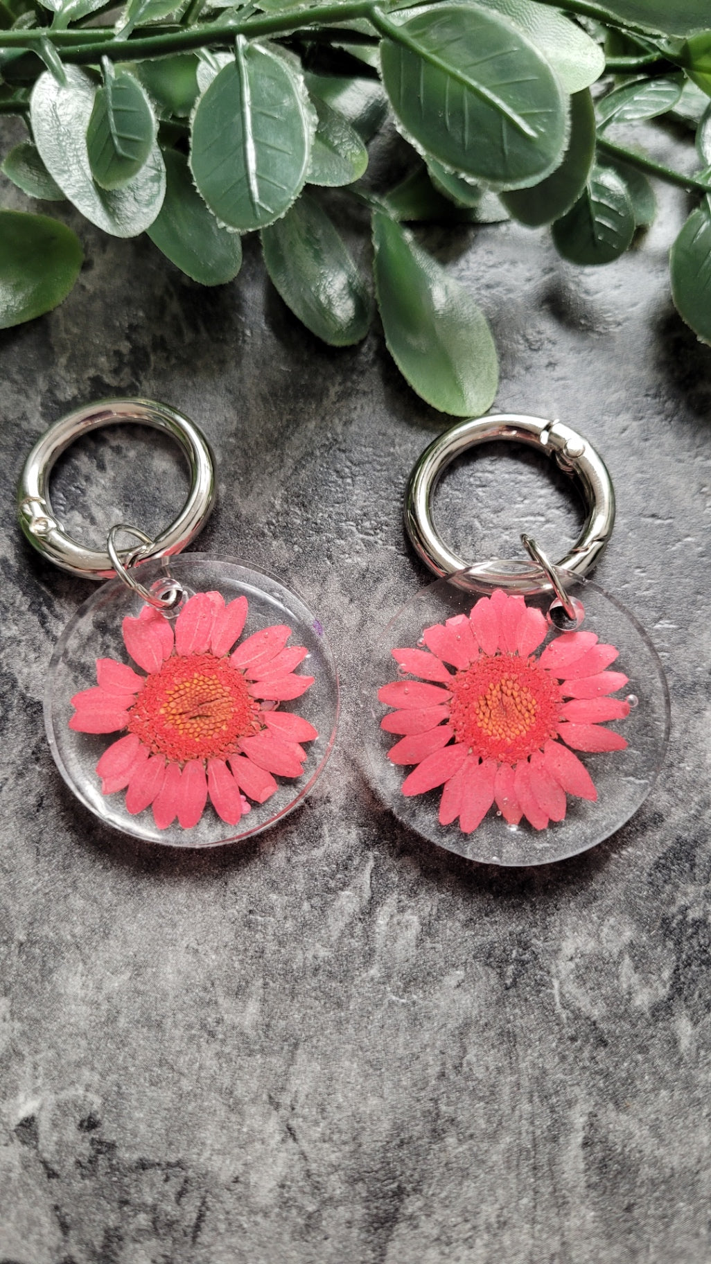 Pink Daisy Resin Boot Charms