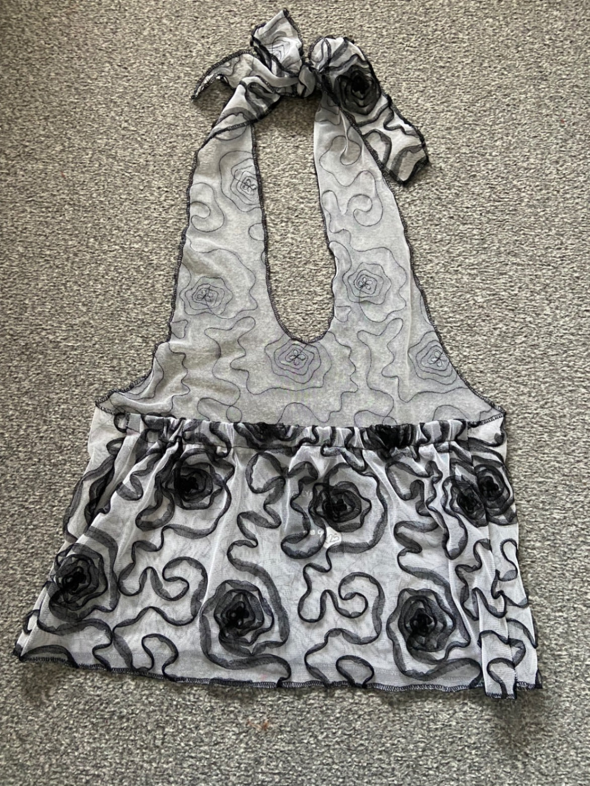 Halterneck backless top