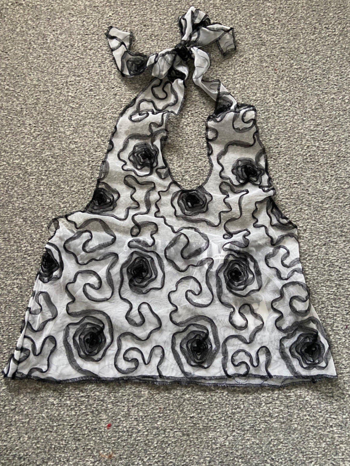 Halterneck backless top