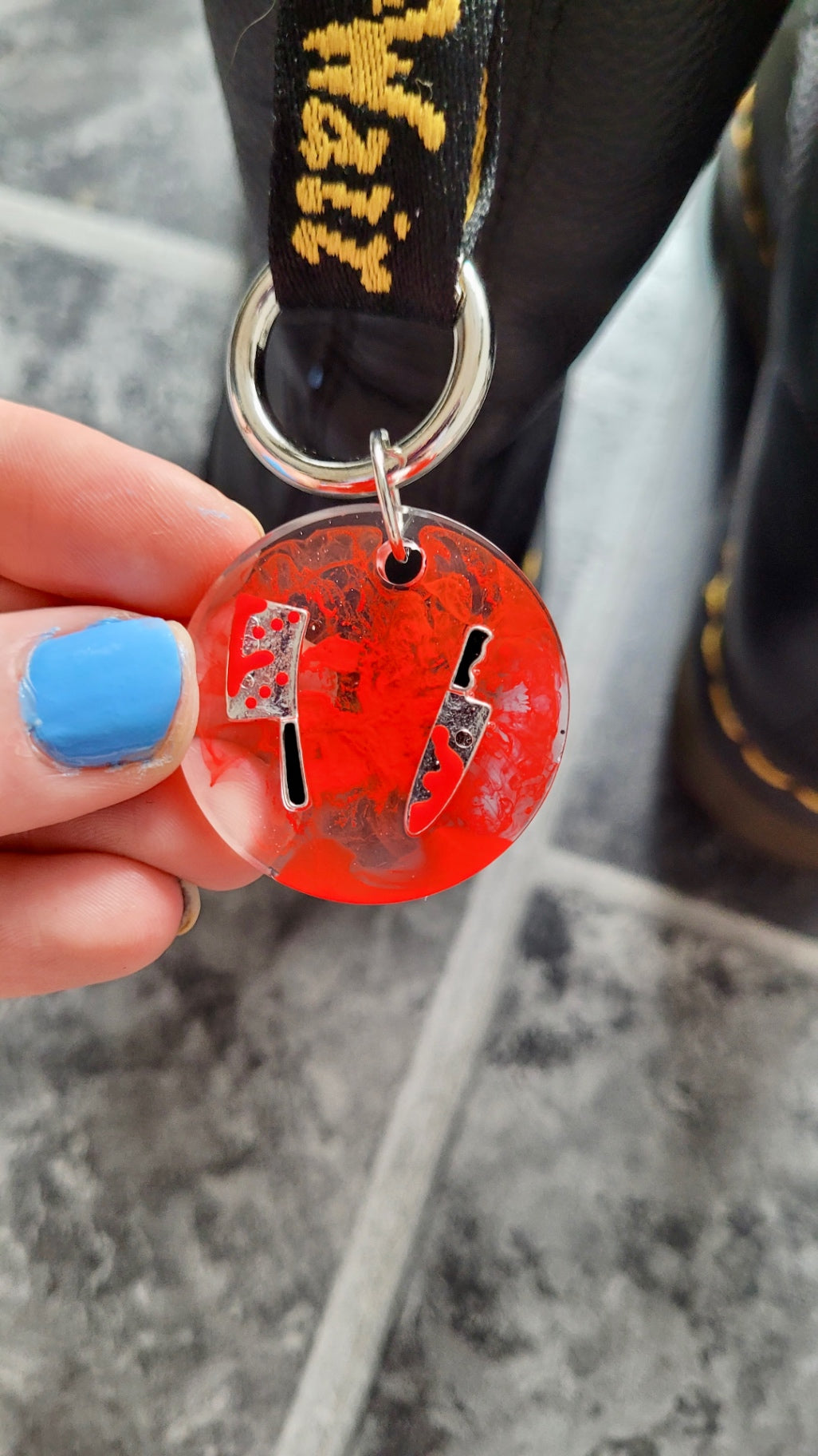 Bloody Knife Resin Boot Charms – Horror-Inspired Alt Accessories
