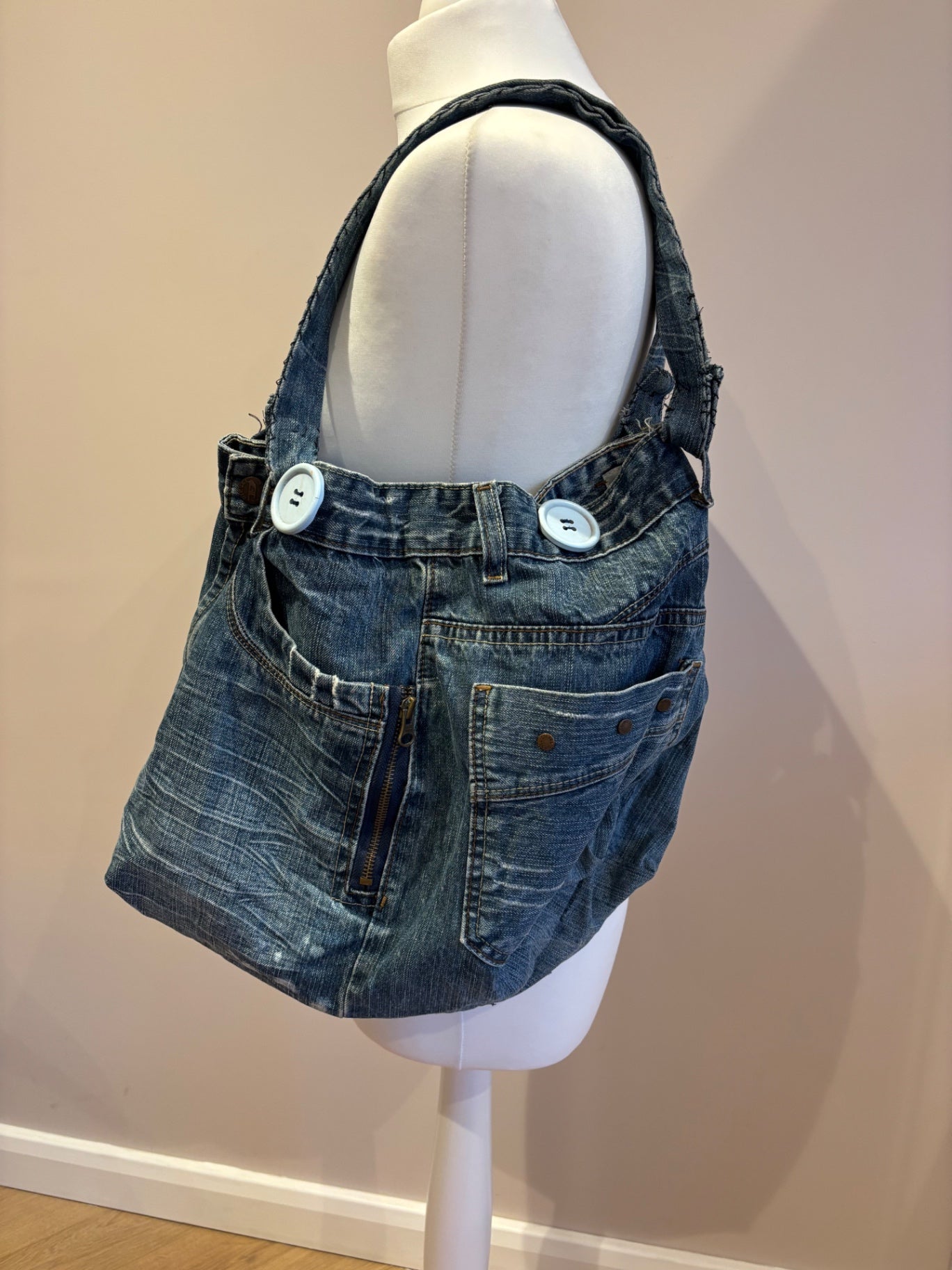 Reworked bag out of diesel Jeans