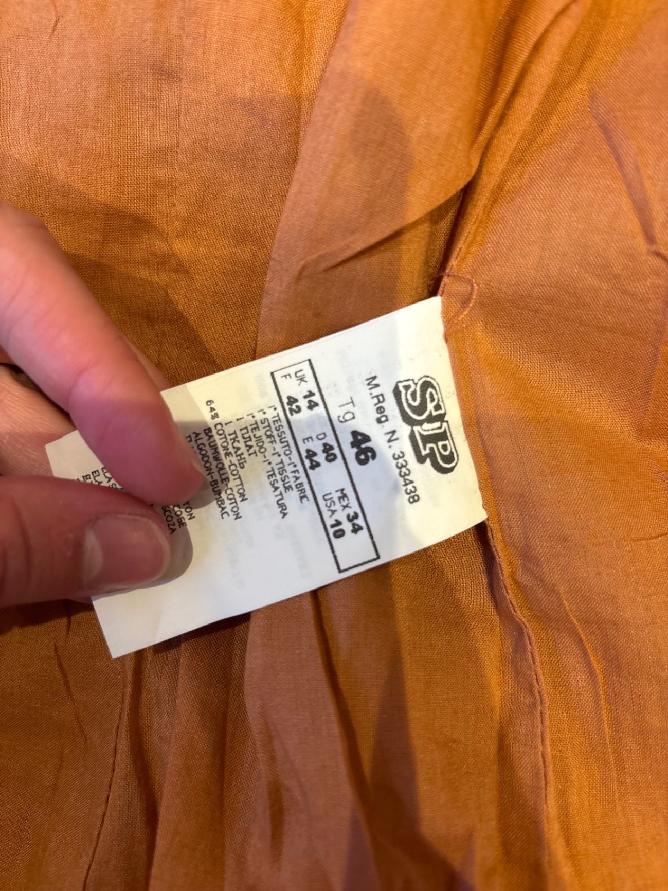 Orange velvet blazer