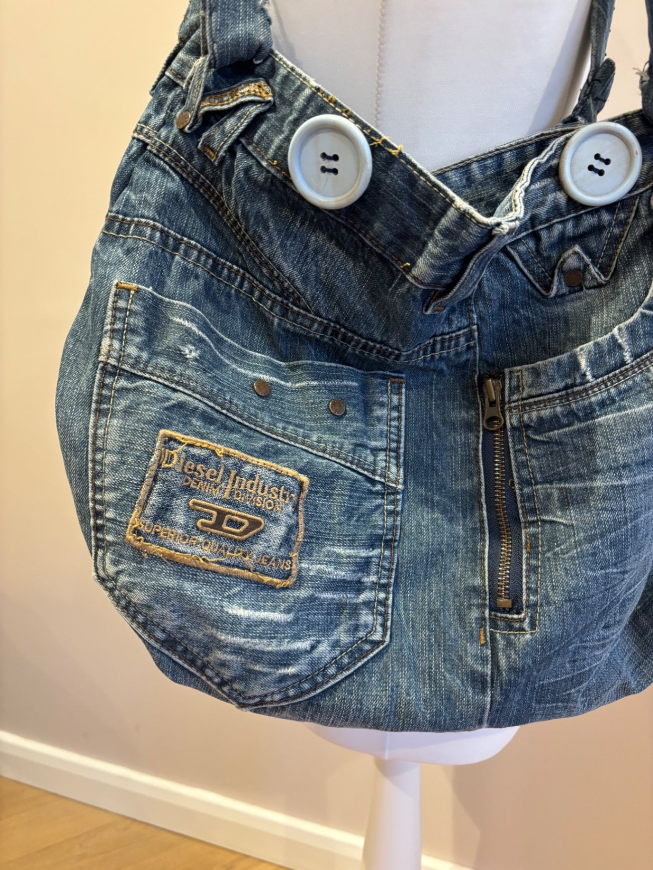 Reworked bag out of diesel Jeans