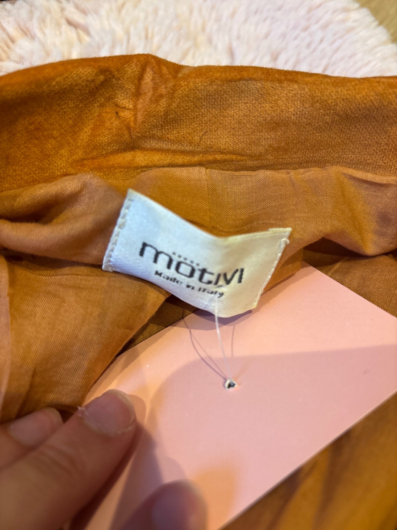 Orange velvet blazer